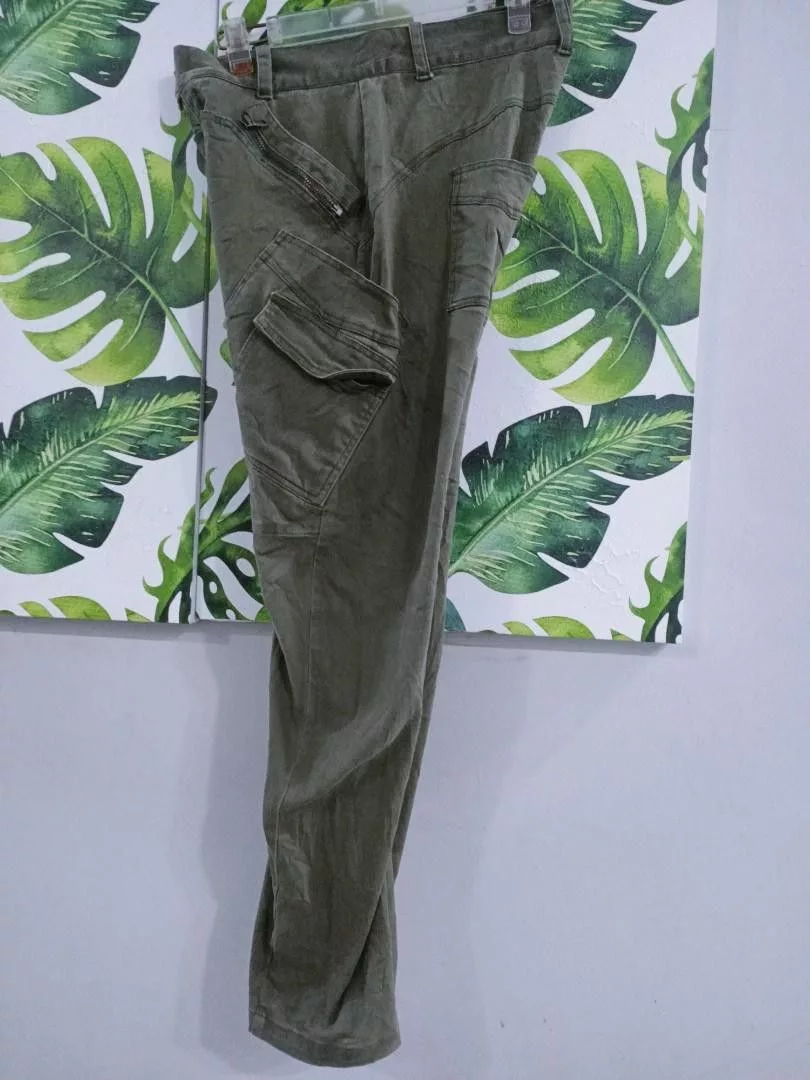 Japanese Brand Casual Pants Japanese Brand × Voodoo Tactical Multipocket tactical cargo pants stretchable Green Streetwear