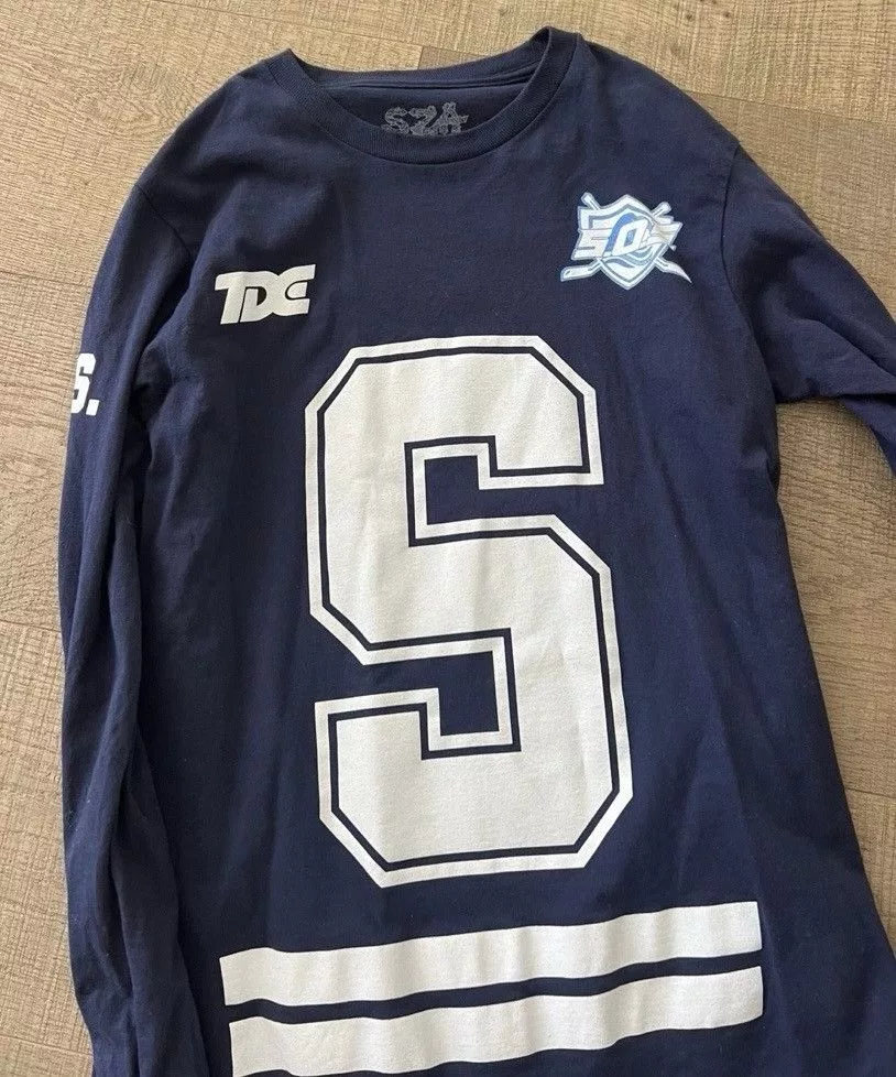 Top Dawg Entertainment Long Sleeve T Shirts Top Dawg Entertainment Navy SZA SOS Tour Jersey in Small Blue Streetwear