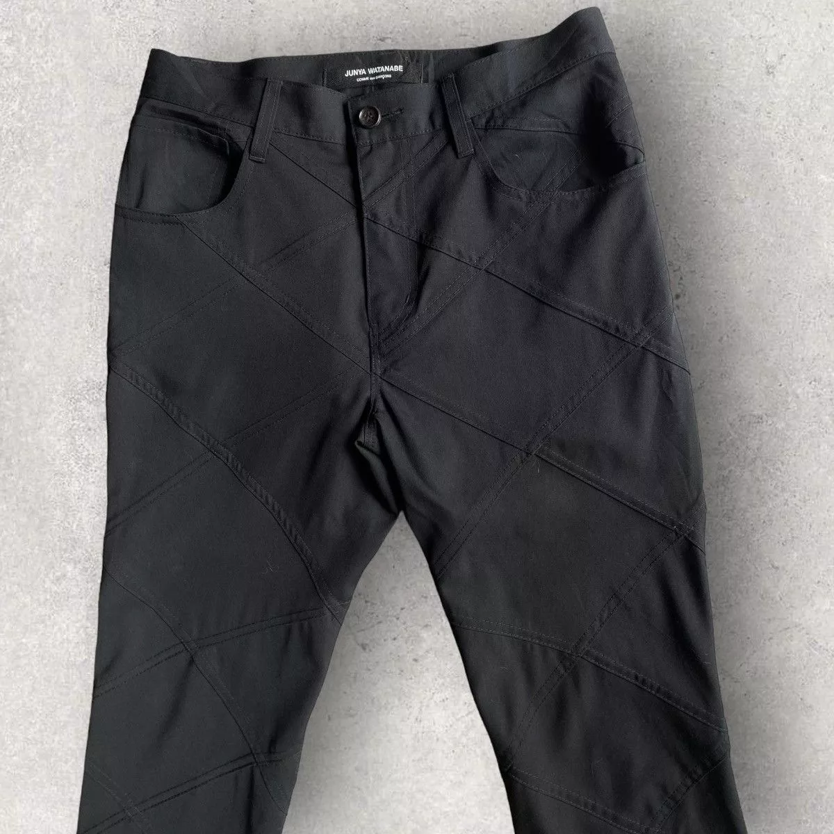 Comme des Garcons Pants Comme des Garcons SS14 Diamond Cut Patchwork Pants Black