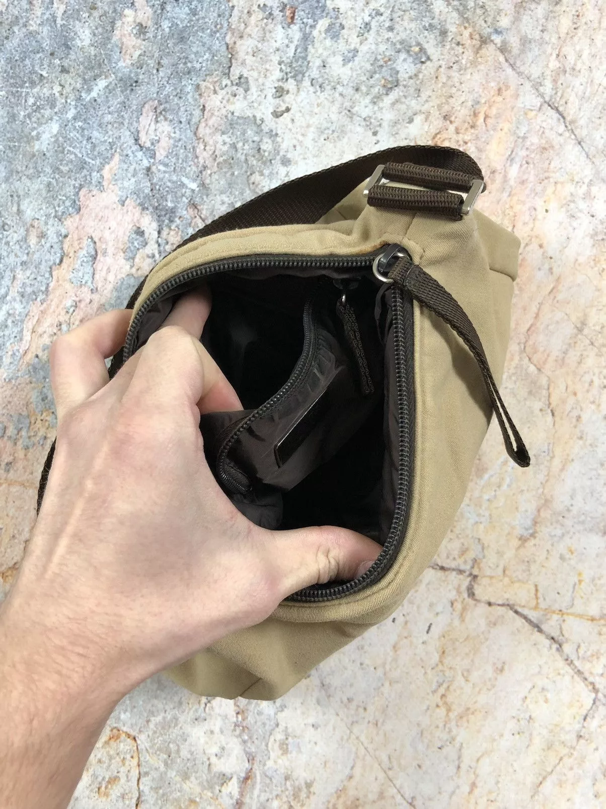 Prada Handle Bags Prada × Vintage Prada hand bag Brown