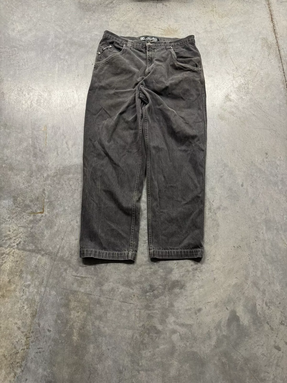 Karl Kani Denim Karl Kani × Vintage Vintage Y2K Karl Kami Baggy Embroidered Jeans (38x32) Black