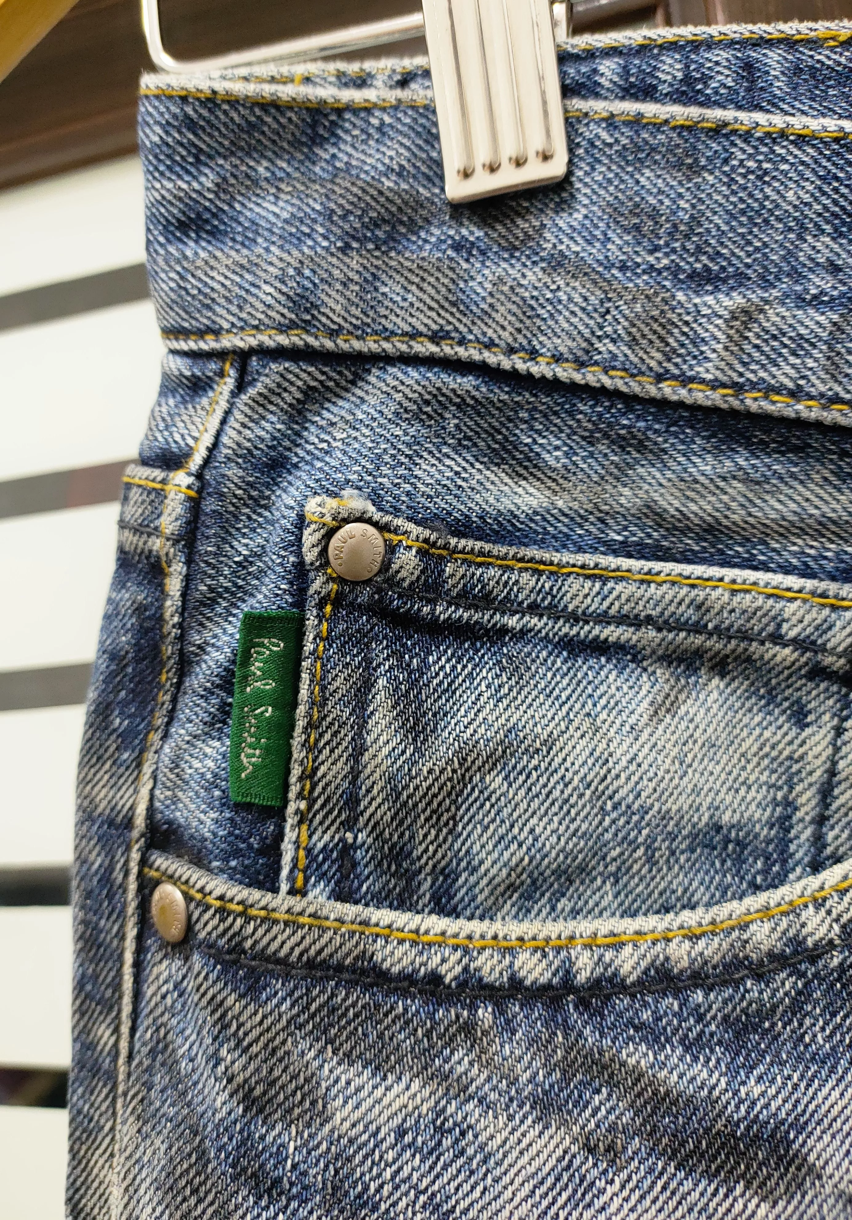 Paul Smith Denim Distressed Paul Smith Selvedge Jeans Blue
