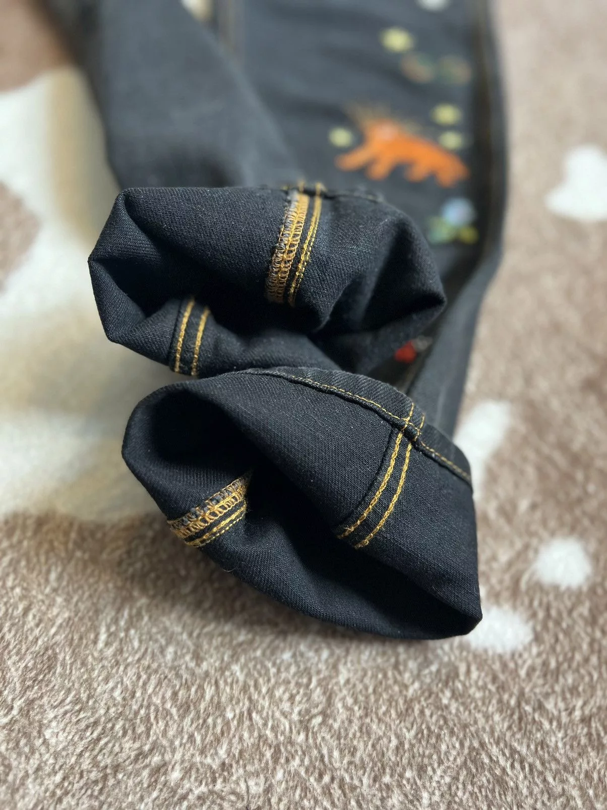 Gucci Denim black embroidered gucci jeans