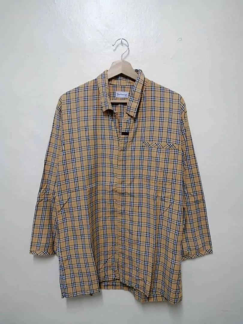 Burberry Shirts Button Ups Burberry × Designer Burberrys Rainbow Stripe Shirt Button up Archive Nova Check Brown Streetwear