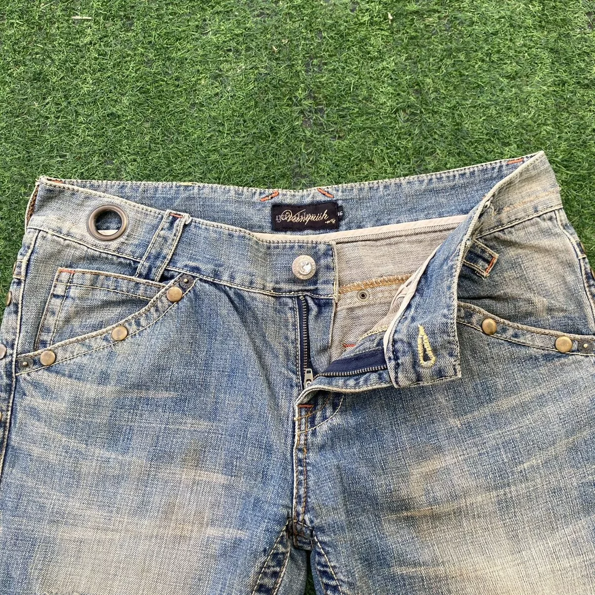 Vanquish Denim VANQUISH BOOTCUT RIPED STYLE JEANS Blue