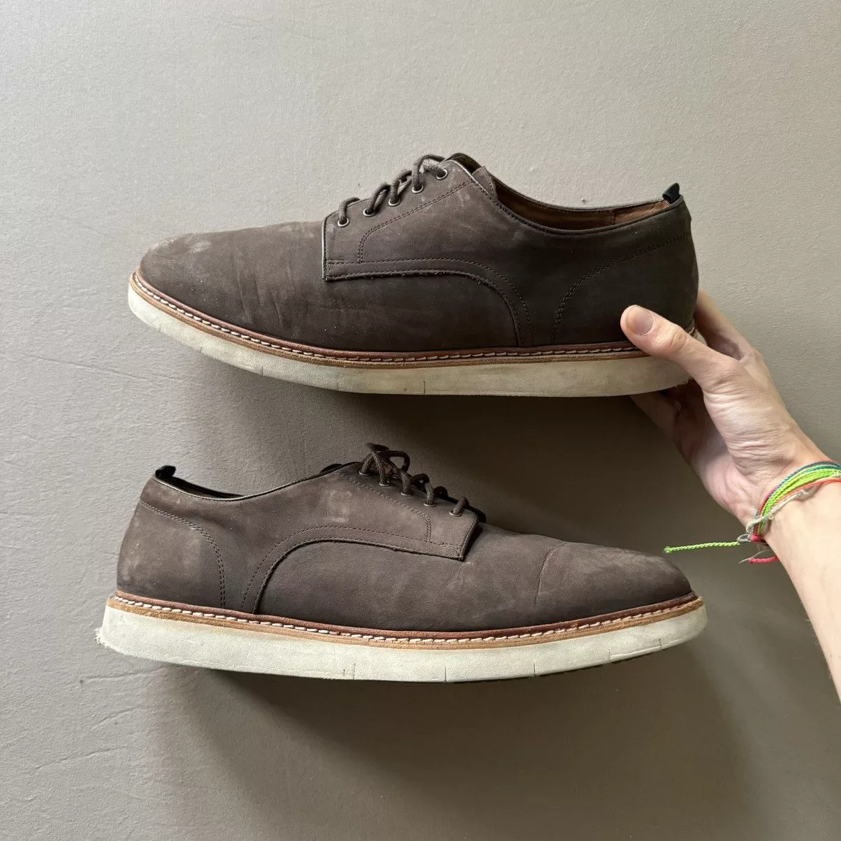 Cole Haan Casual Leather Shoes Cole Haan × Designer Cole Haan ZEROGRAND Tanner Plain Toe Derby Brown