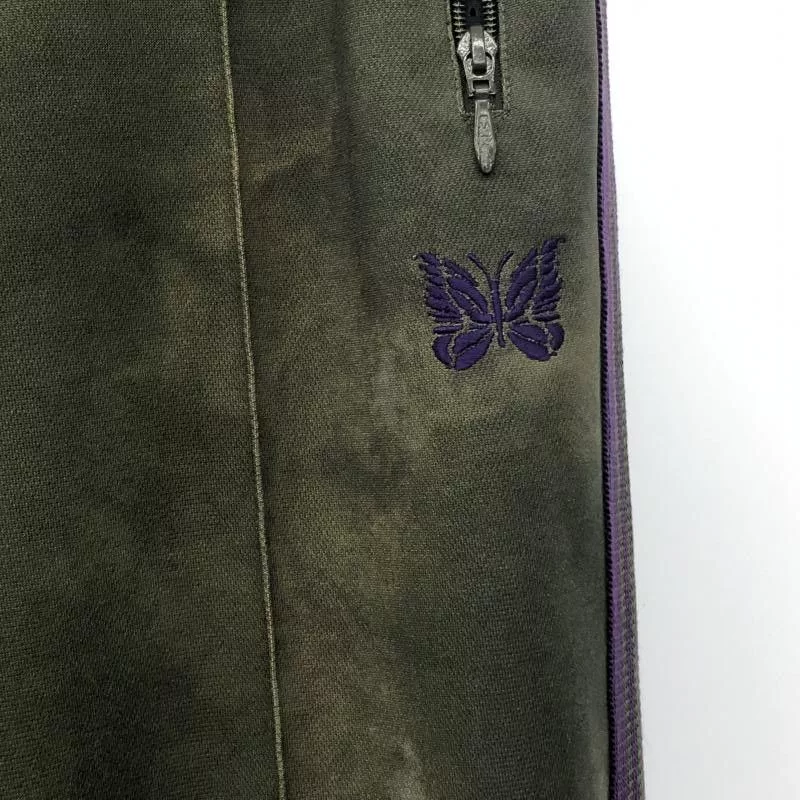 Needles Sweatpants Joggers Needles Sweat Pants Dyed Zip Pocket Logo Polyester Khaki Brown