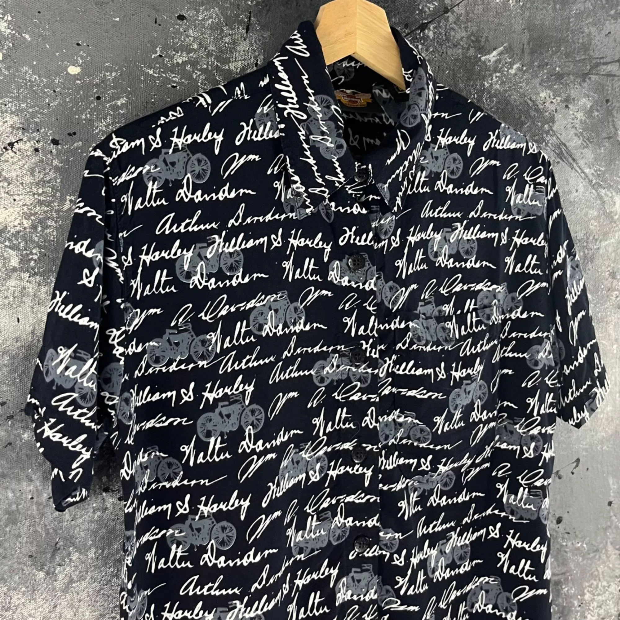 Harley Davidson Shirts Button Ups Harley Davidson × Vintage Vintage Y2K Harley Davidson shirt Black