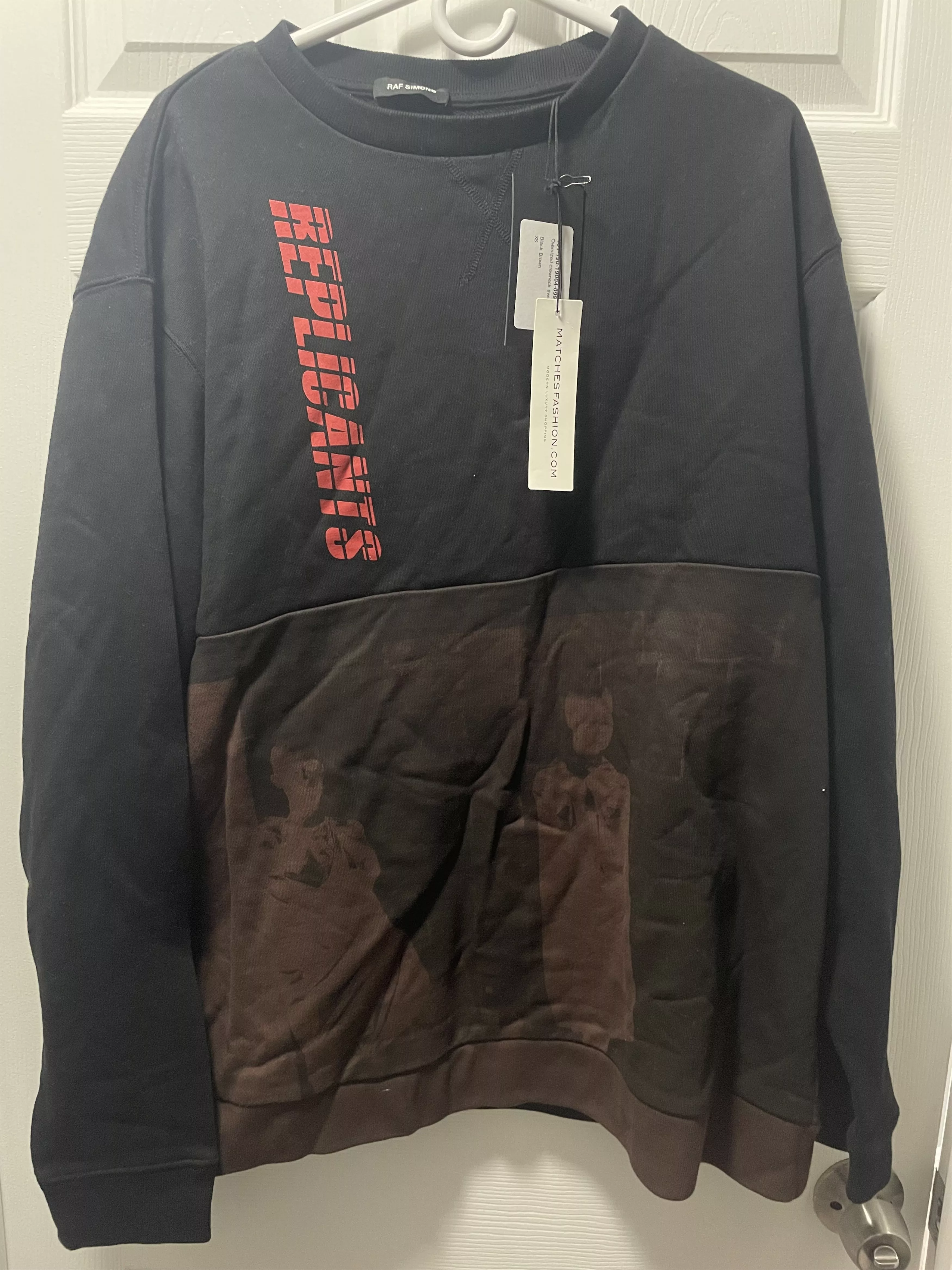Raf Simons Sweatshirts Hoodies Raf Simons Replicant Crewneck Sweater Black