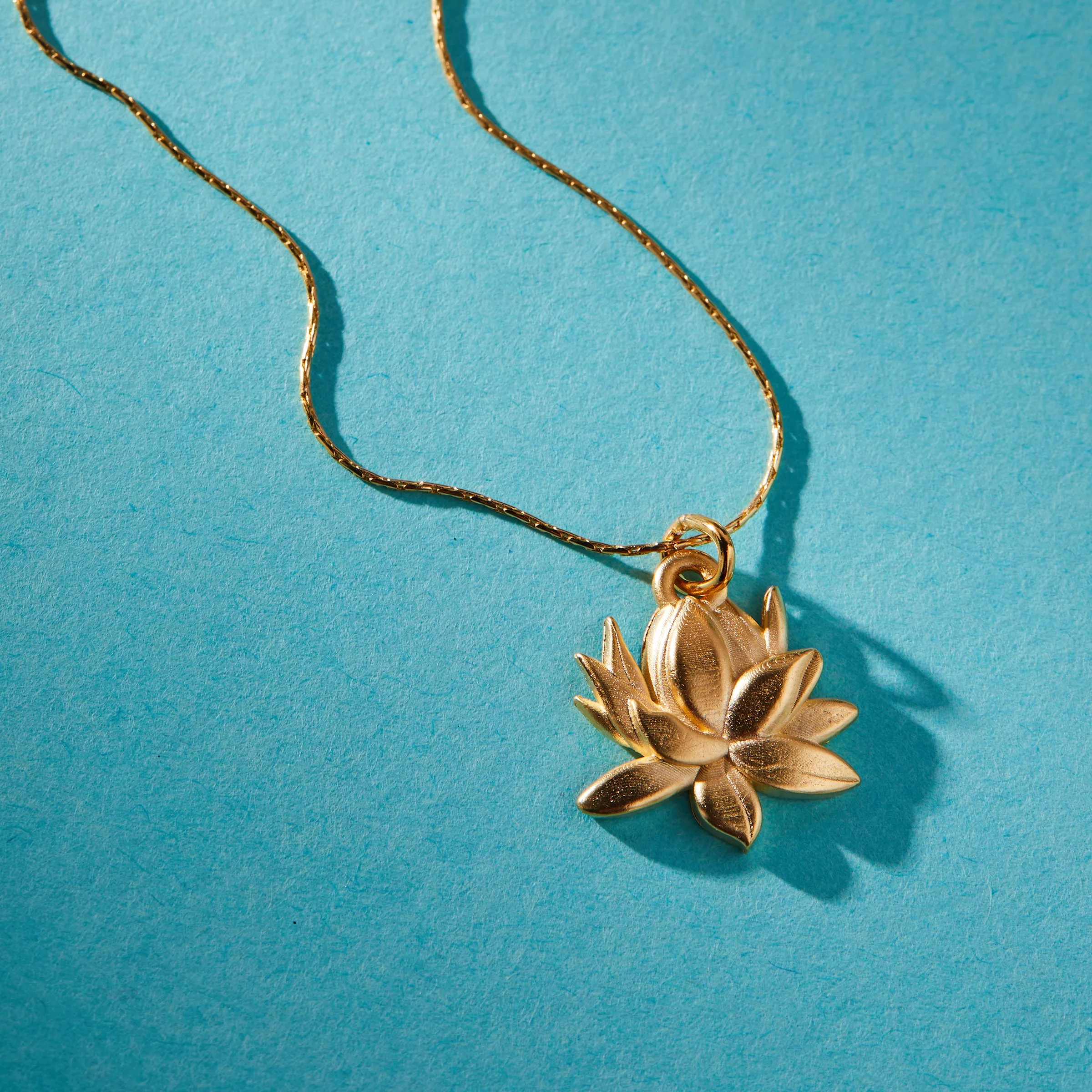 Lotus Chain Slider Necklace