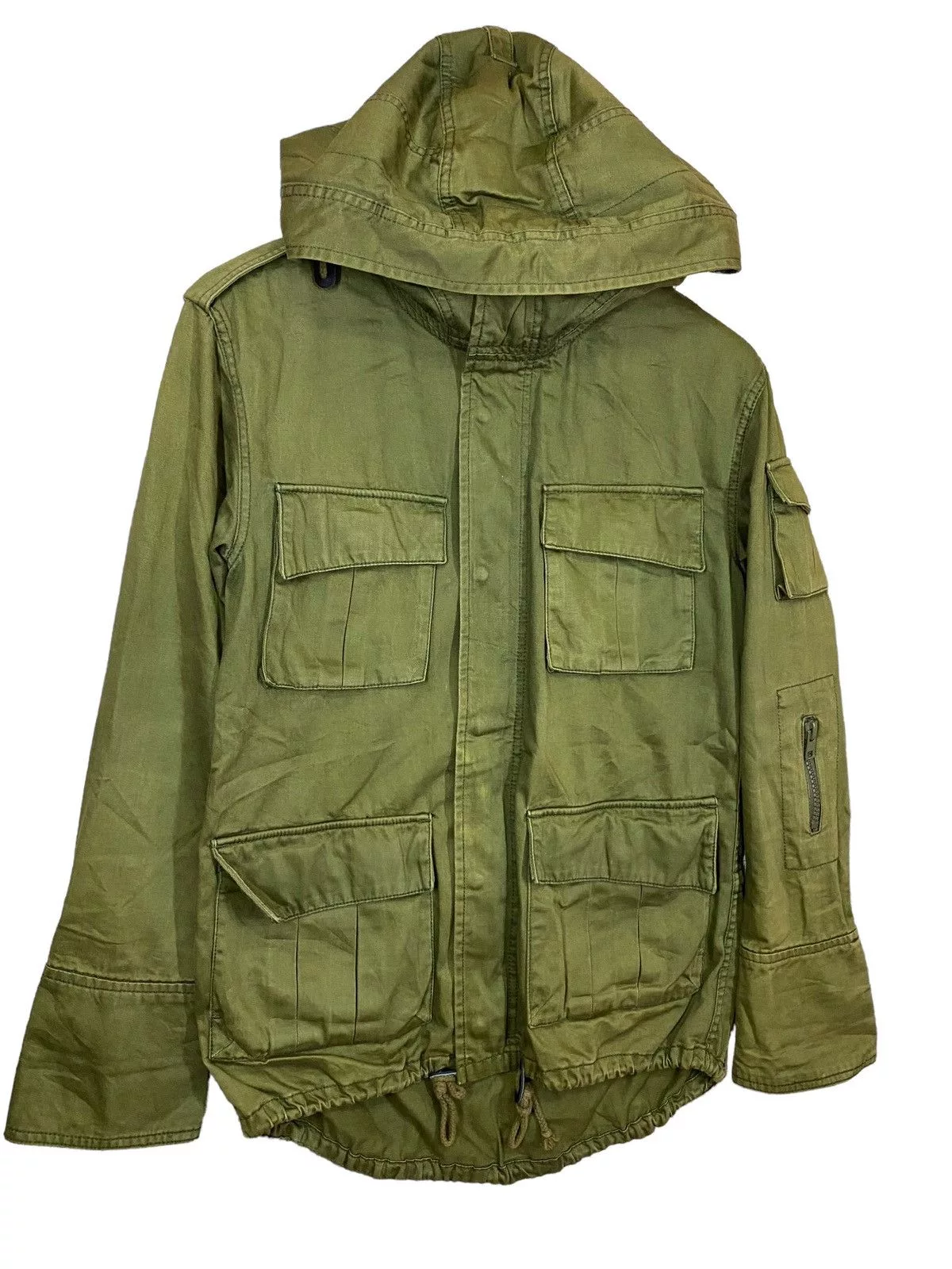 Seditionaries Parkas Seditionaries × Sly Guild ‼️Sly parka jacket multipocket army style sun faded Green Streetwear