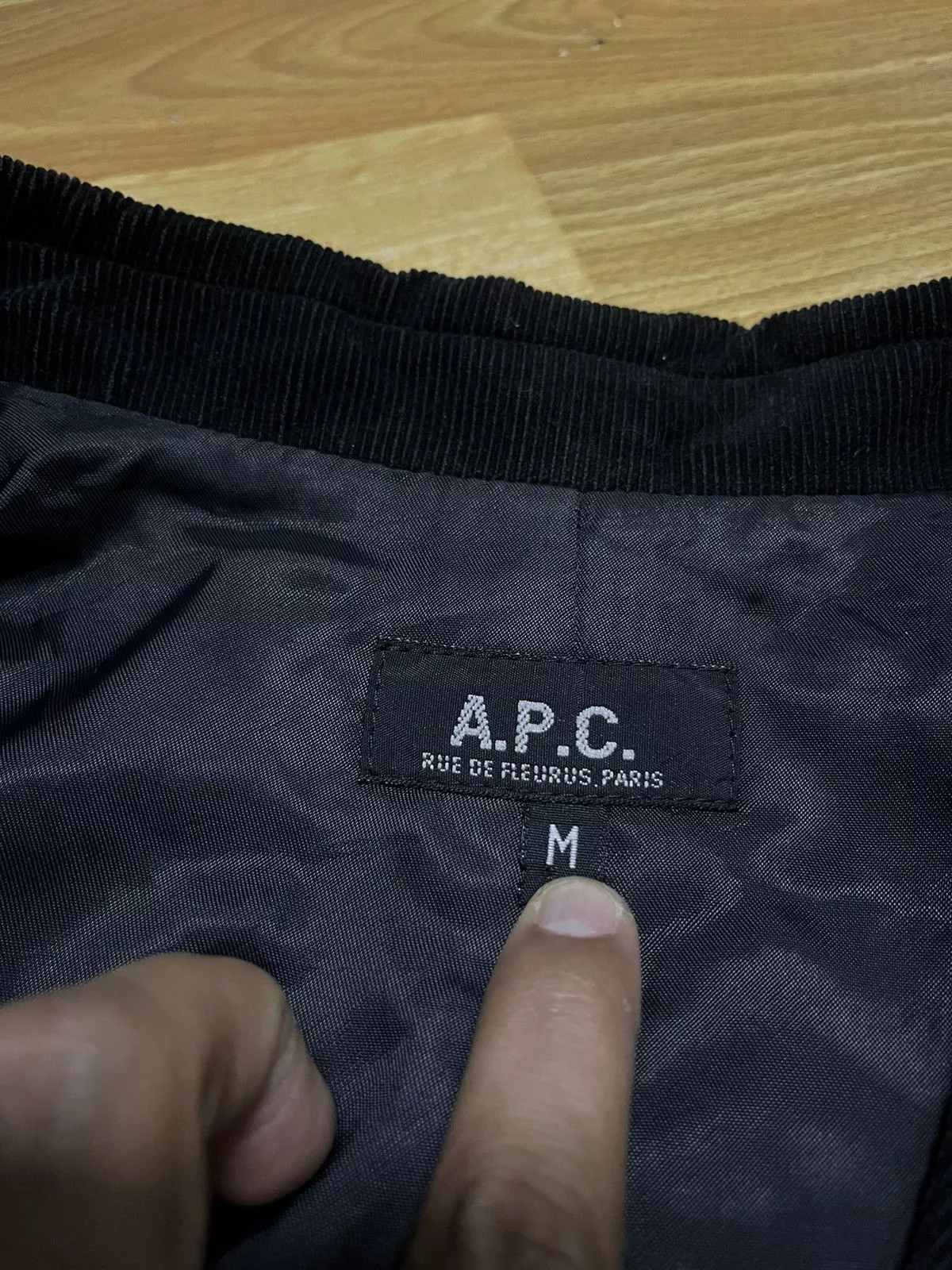 A.P.C. Light Jackets A.P.C. × Designer × Vintage Vintage A.P.C Courdroy Button Blazer Jacket Black