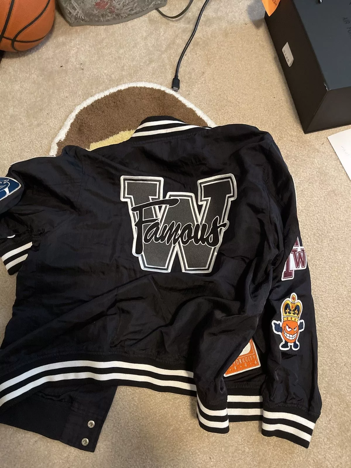 Supreme Light Jackets Supreme ncaa coaches bomber jacket Black