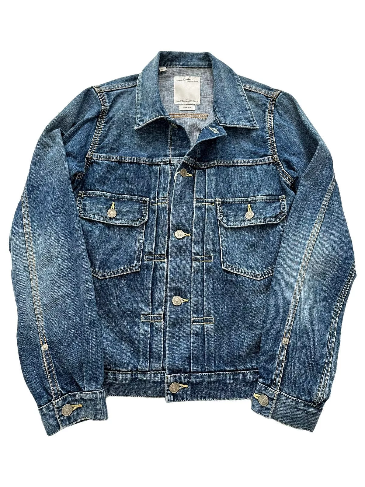 Visvim Denim Jackets Visvim Sz2 16SS SS 101 Damaged Indigo Jacket Blue