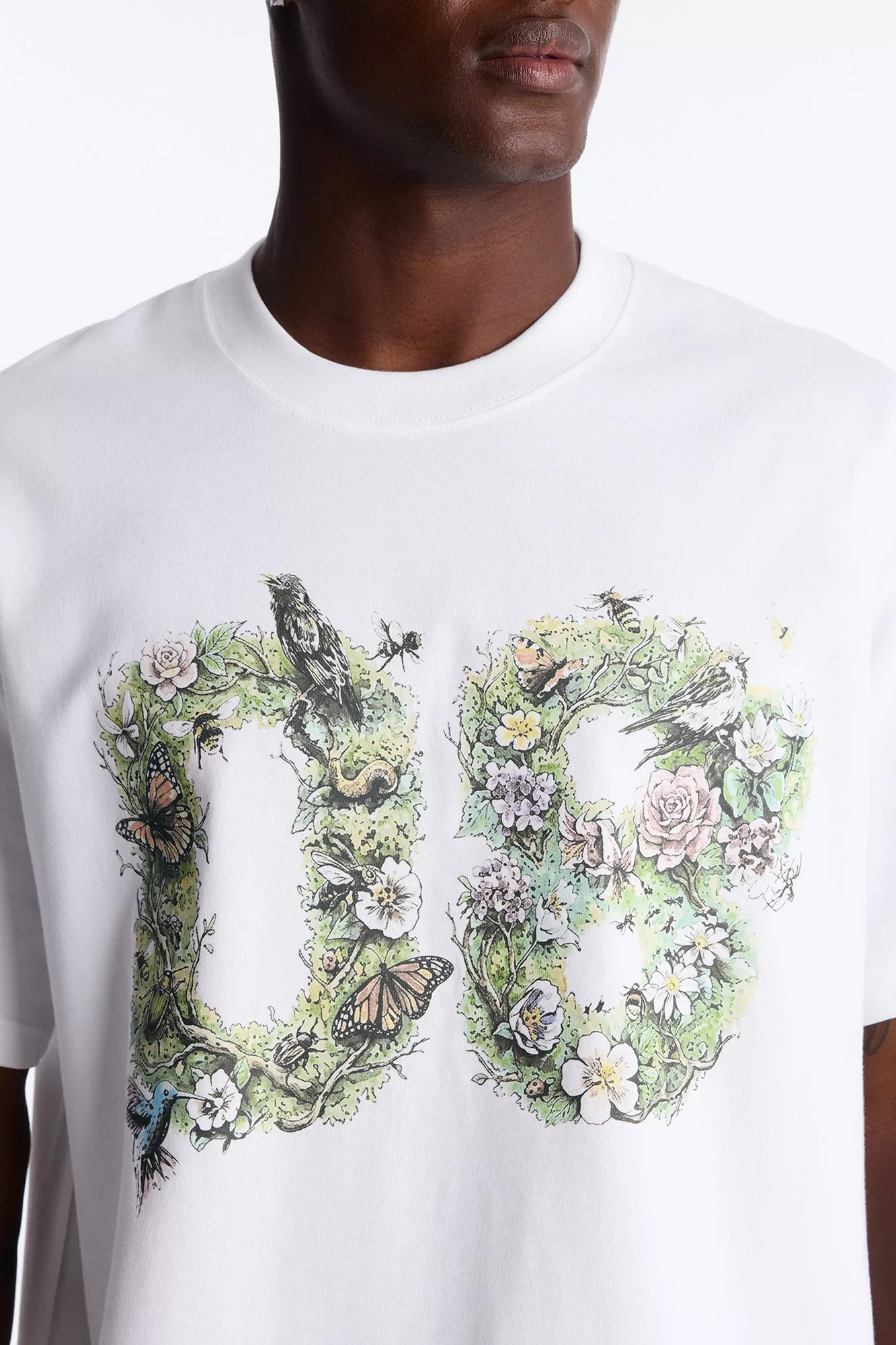 Garden 08 Extra Heavyweight Oversized Short Sleeve Tee - White