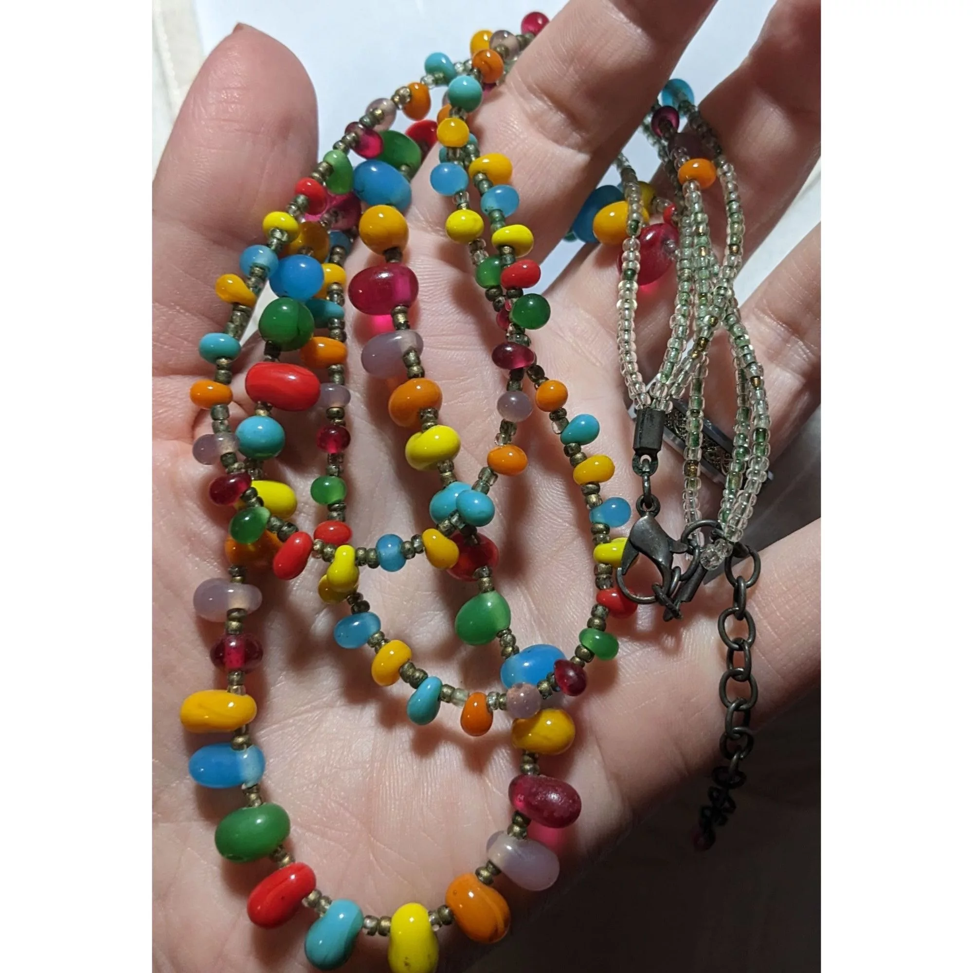 Other Necklaces Other Rainbow Glass Candy Necklace Multi
