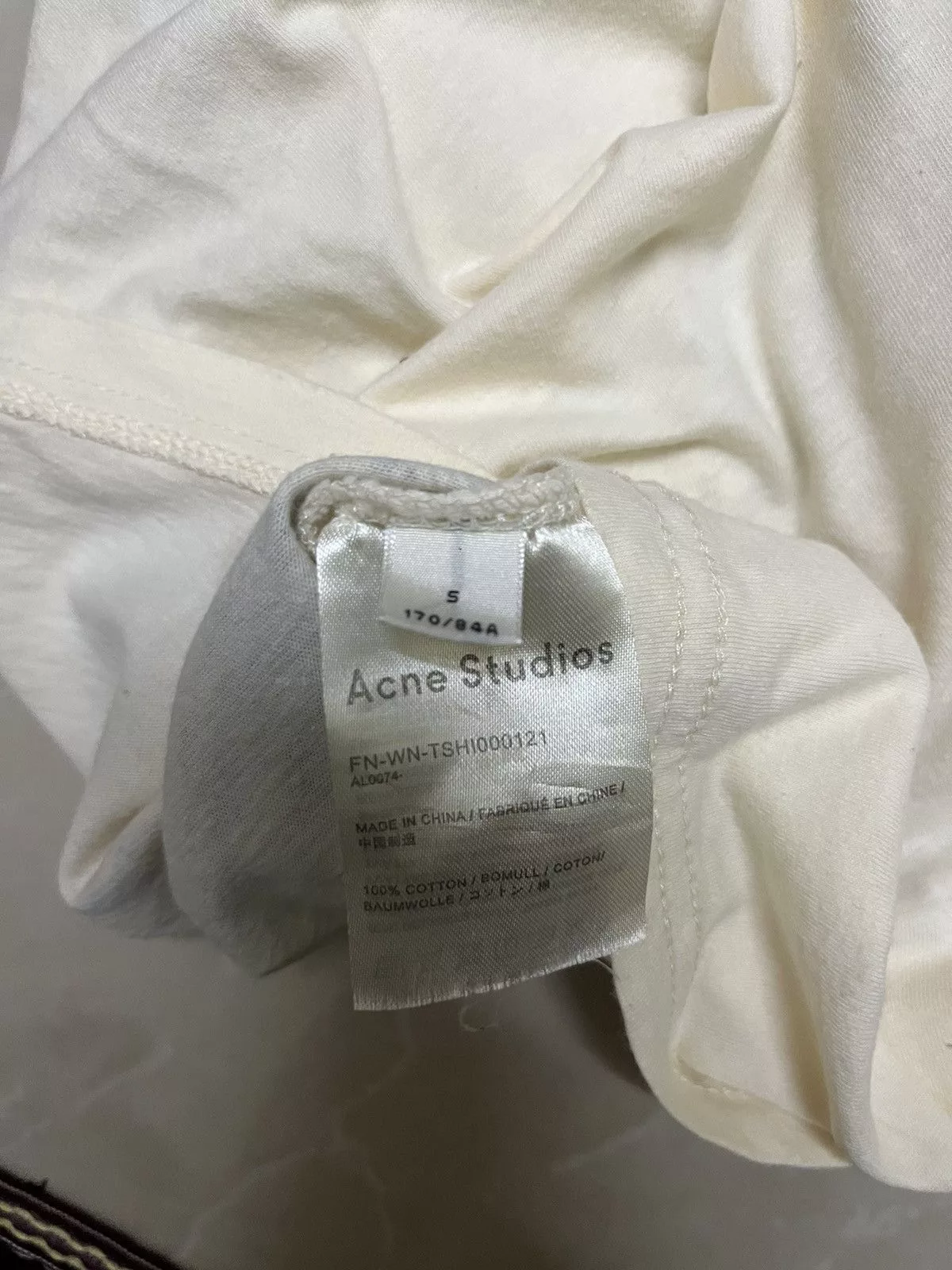Acne Studios Short Sleeve T Shirts Acne Studios Acnes Studios Baggy Tshirt White
