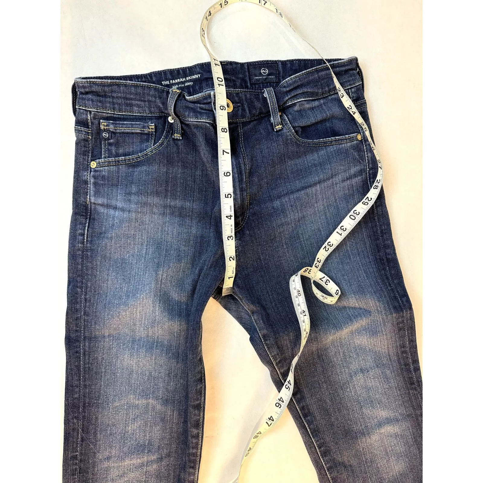 AG Adriano Goldschmied Jeans Farrah Skinny High Rise - 27 Blue