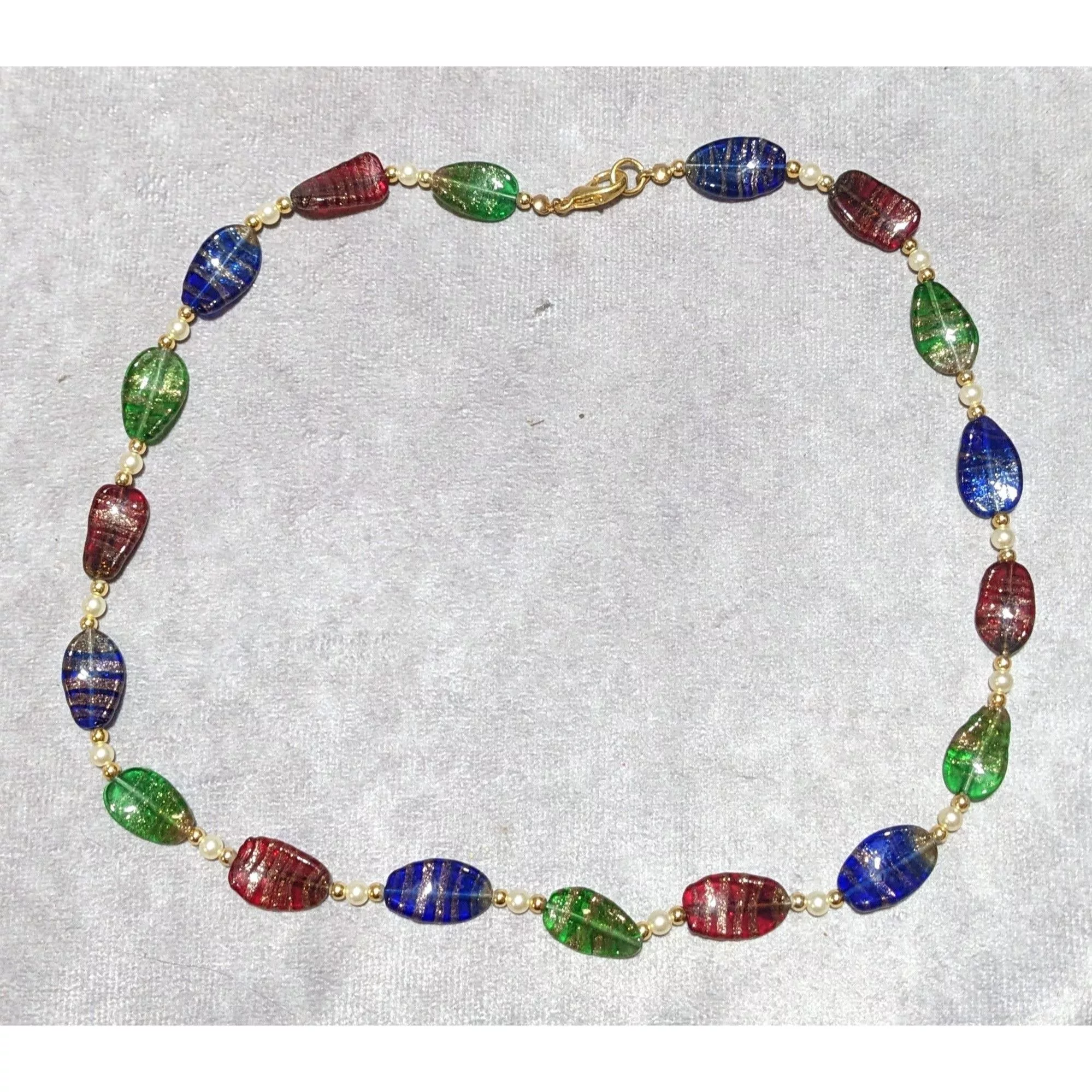 Other Necklaces Other Rainbow Glitter Glass Necklace Multi