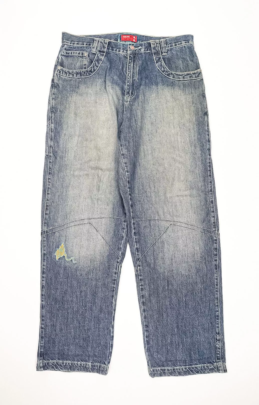 Ecko Unltd. Denim Ecko Unltd. × Marc Ecko Vintage Y2K 2000s Ecko Unltd Dragon Embroidered Jeans Blue