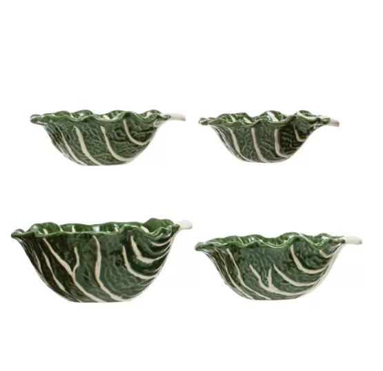 Stoneware Cabbage Bowls, Set of 4