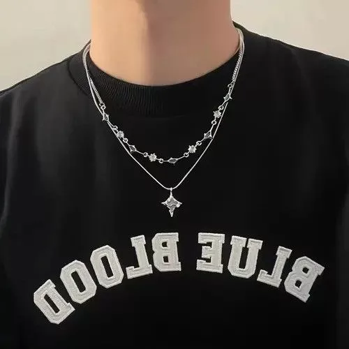 Jewelry Jewelry Watches Jewelry Electro Chain Crystal Stone Silver Abstract Star Pop Fantasy Streetwear