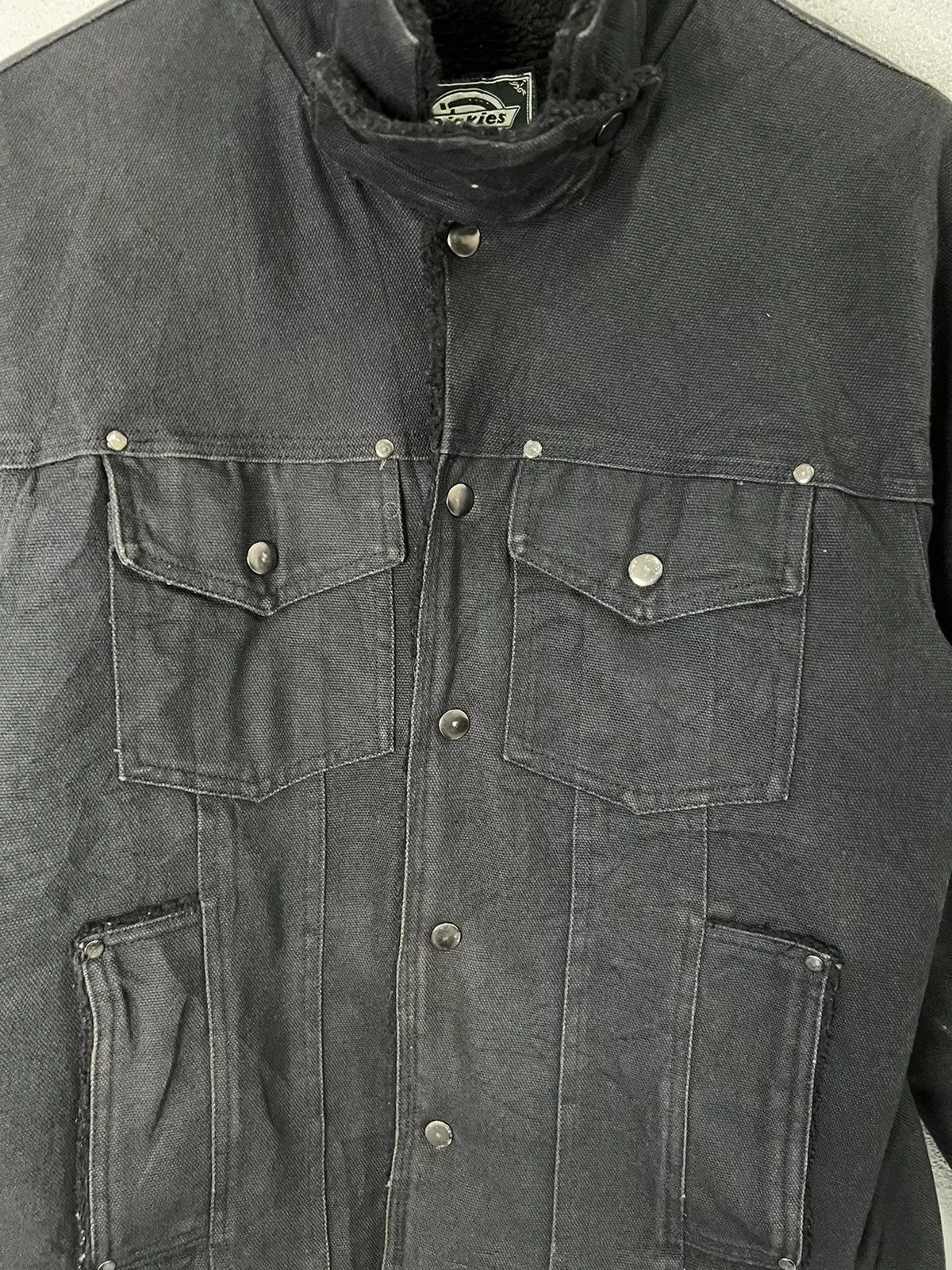 Dickies Light Jackets Vintage Dickies Chore Denim Jacket Black Workwear