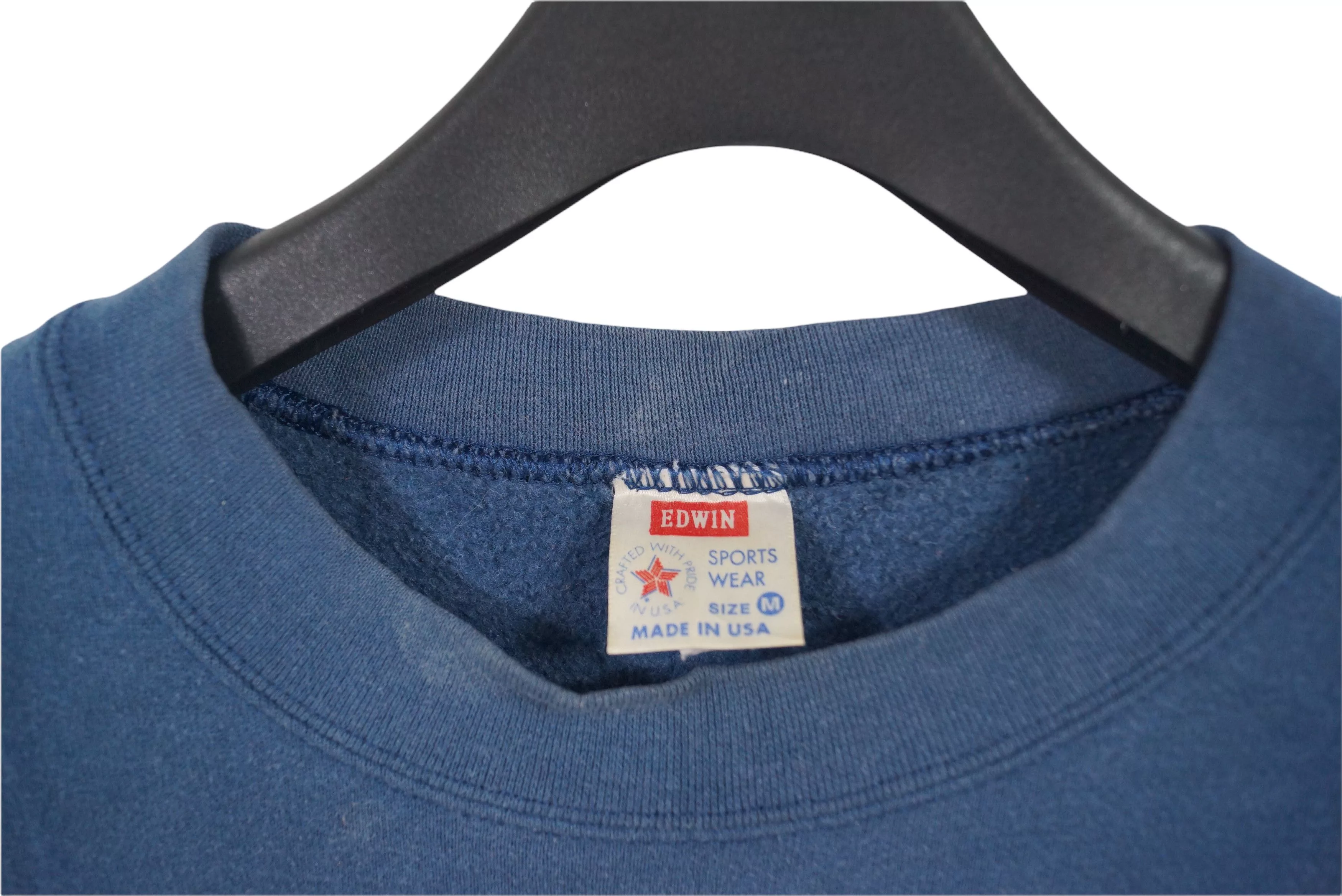 Edwin Sweatshirts Hoodies Edwin × Vintage Rare!! Vintage Edwin Sweatshirt Plain Blue