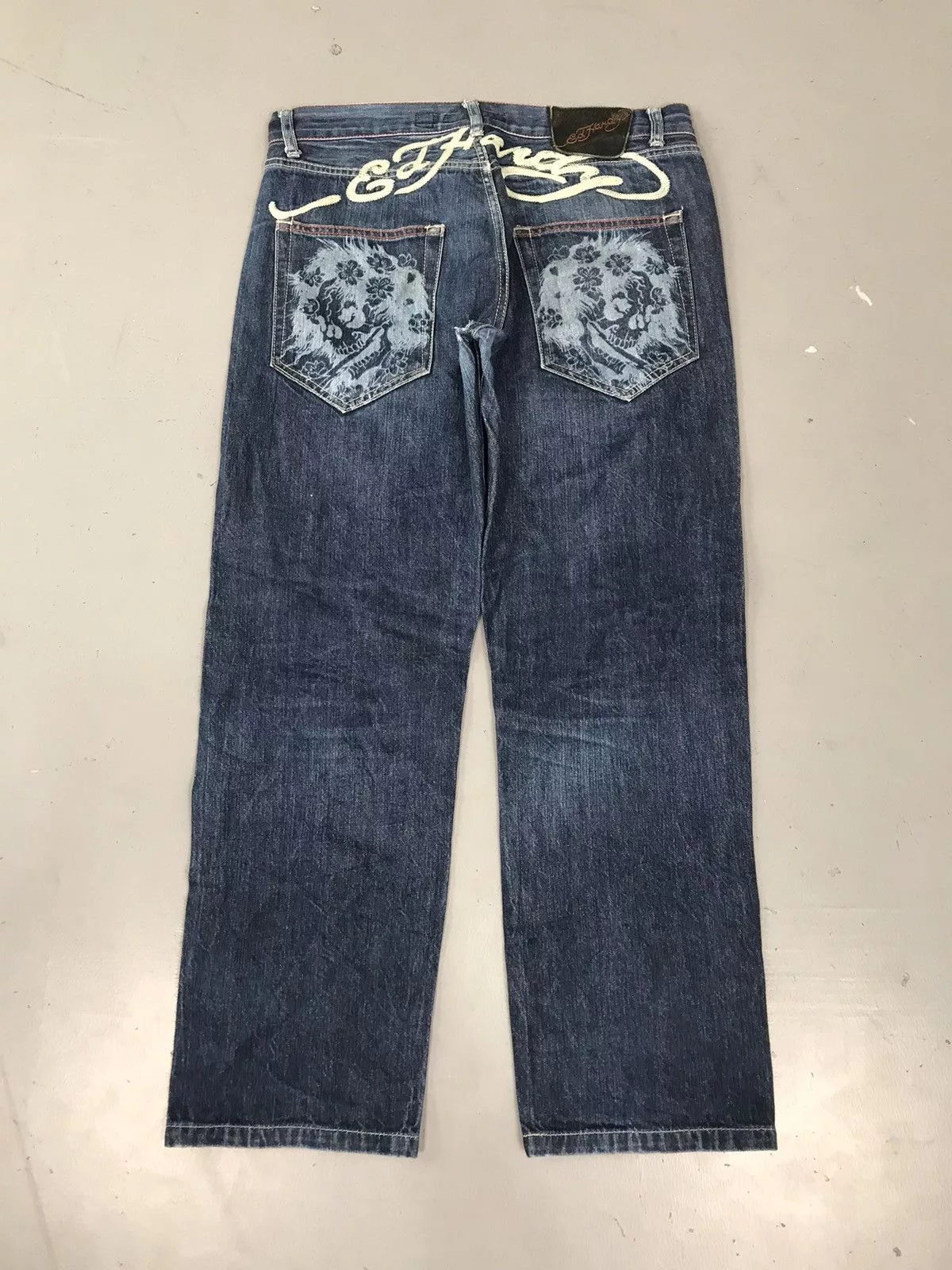 Ed Hardy Denim Ed Hardy × Vintage Ed Hardy Embroidery Denim Blue Streetwear