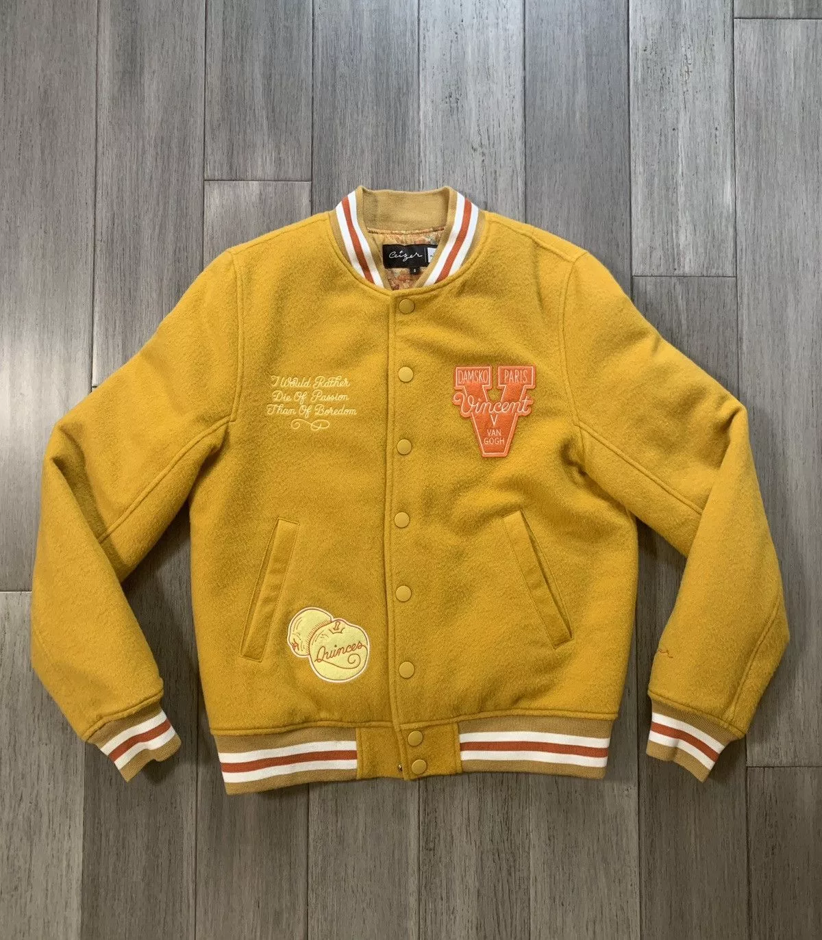 Noah Light Jackets Noah × Palace × Stussy Varsity Jacket - Ceizer x Van Gogh Museum Yellow