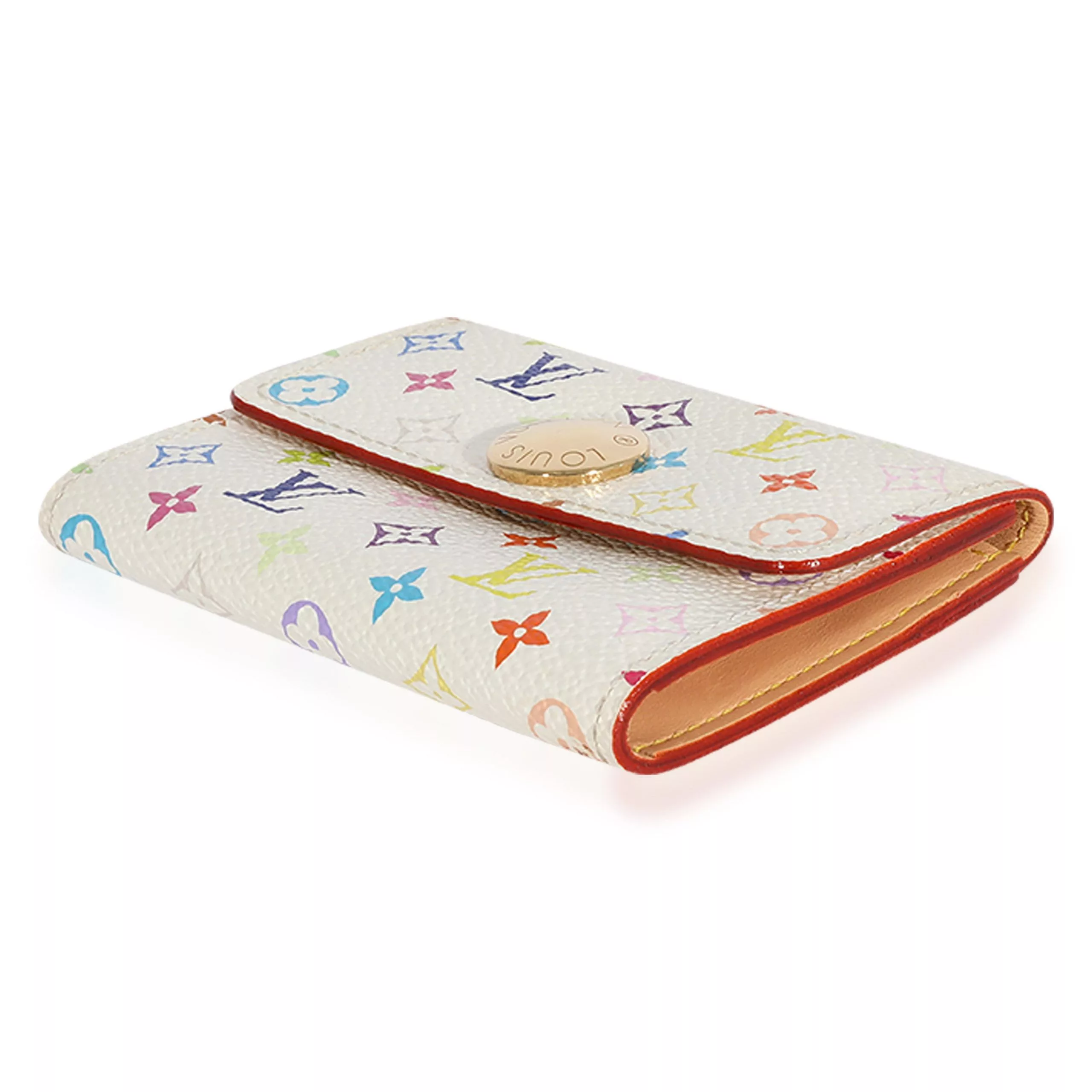 Louis Vuitton Rings Louis Vuitton x Takashi Murakami White Monogram Multicolore Card Holder Brown