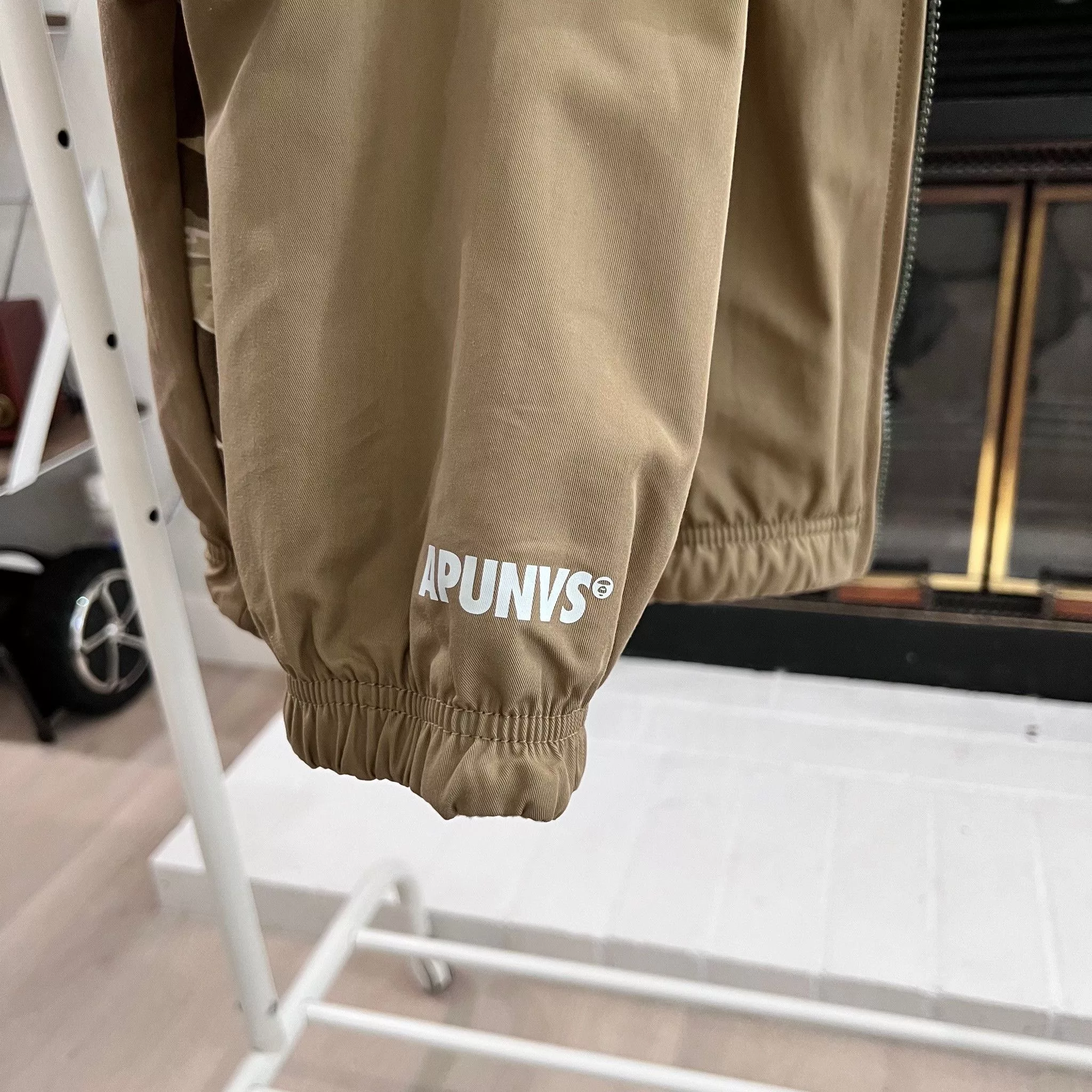 Aape Light Jackets AAPE by Bape Light Beige Khaki Reversible Camo Bomber Jacket Multi