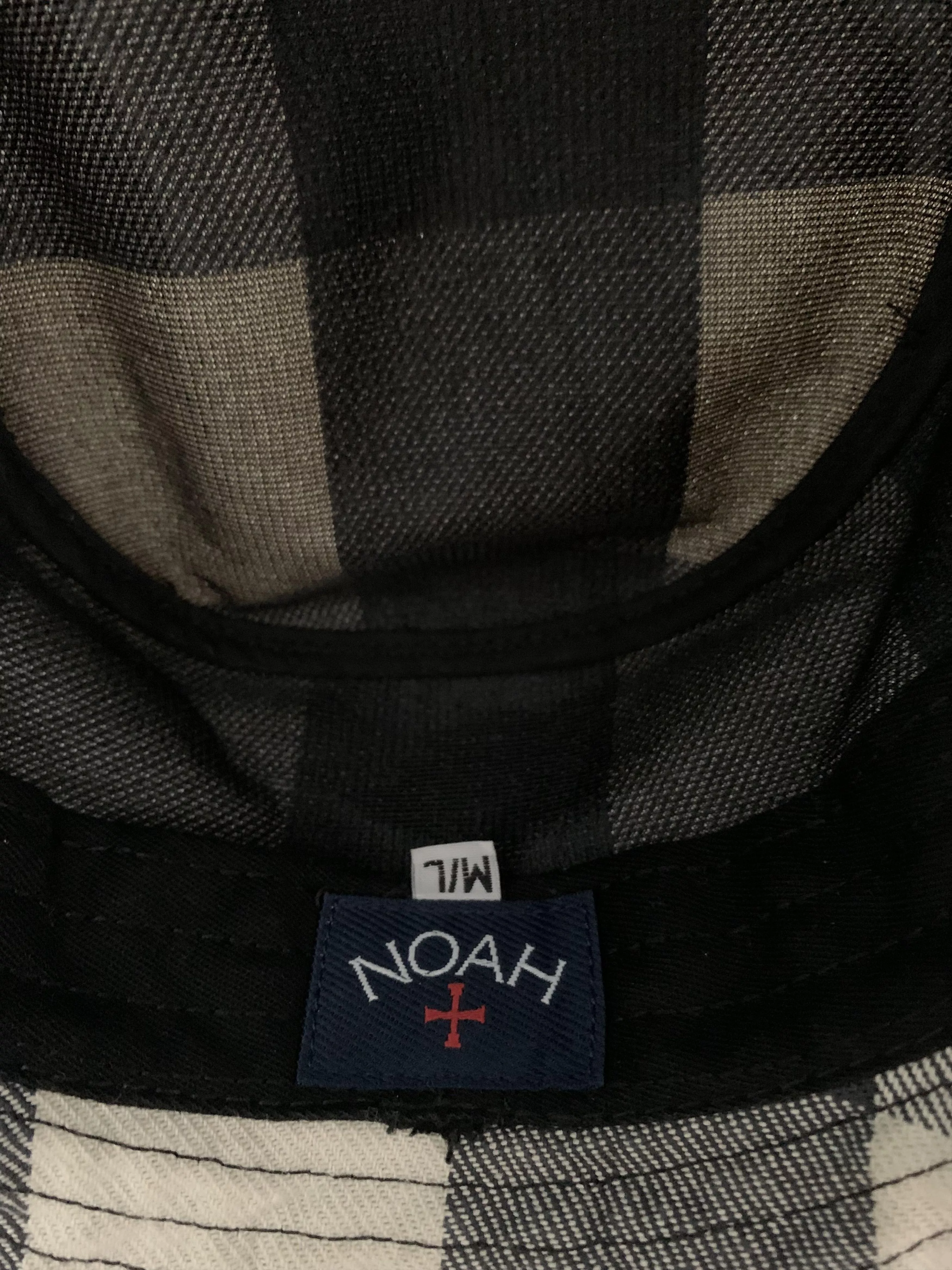 Noah Hats Noah Denim Plaid Crusher Bucket Hat Gray