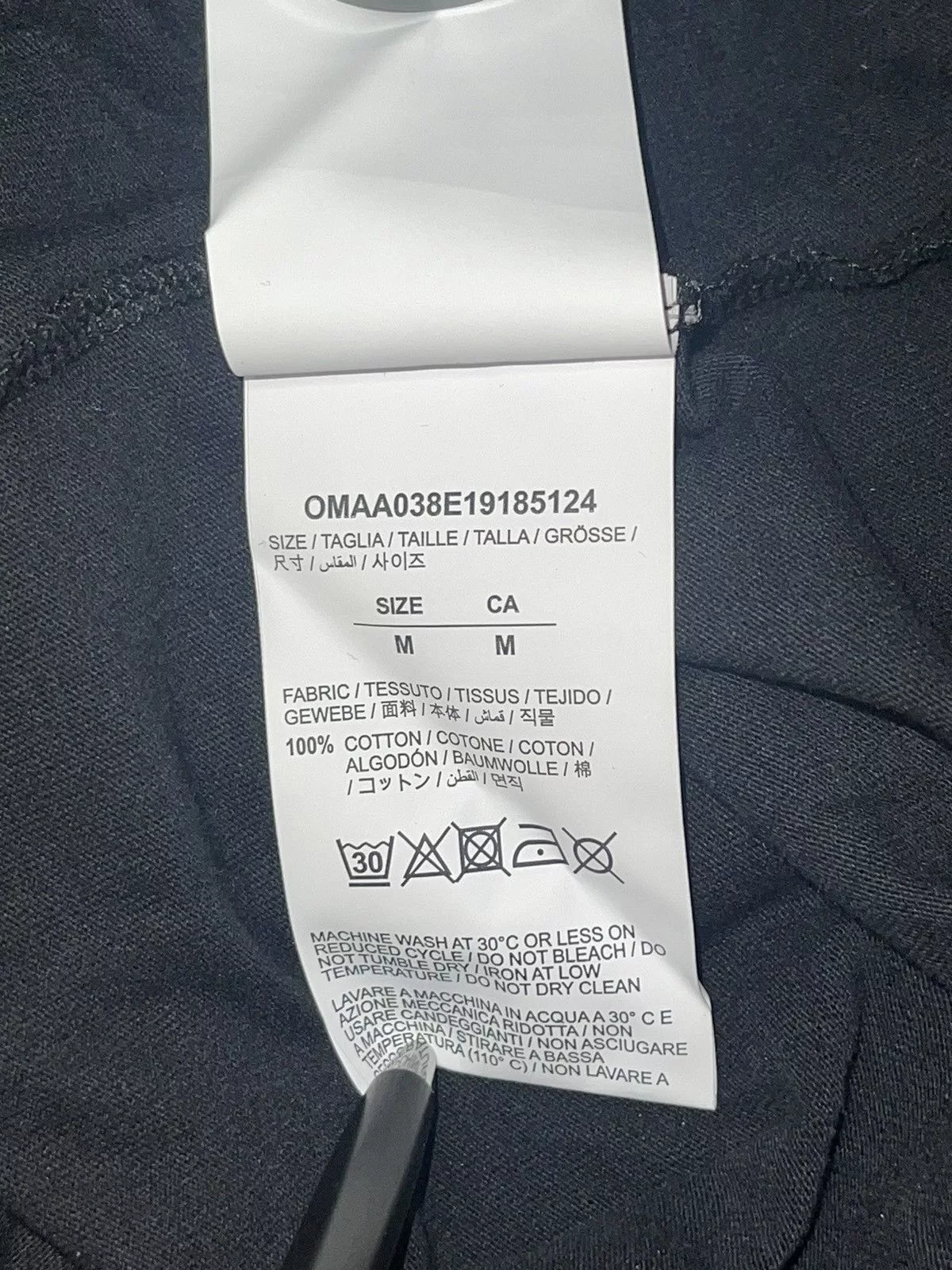 Designer Short Sleeve T Shirts Designer × Off-White × Virgil Abloh Virgil Abloh Off-White Ssense Diagonal Spray Tee Sz M Black