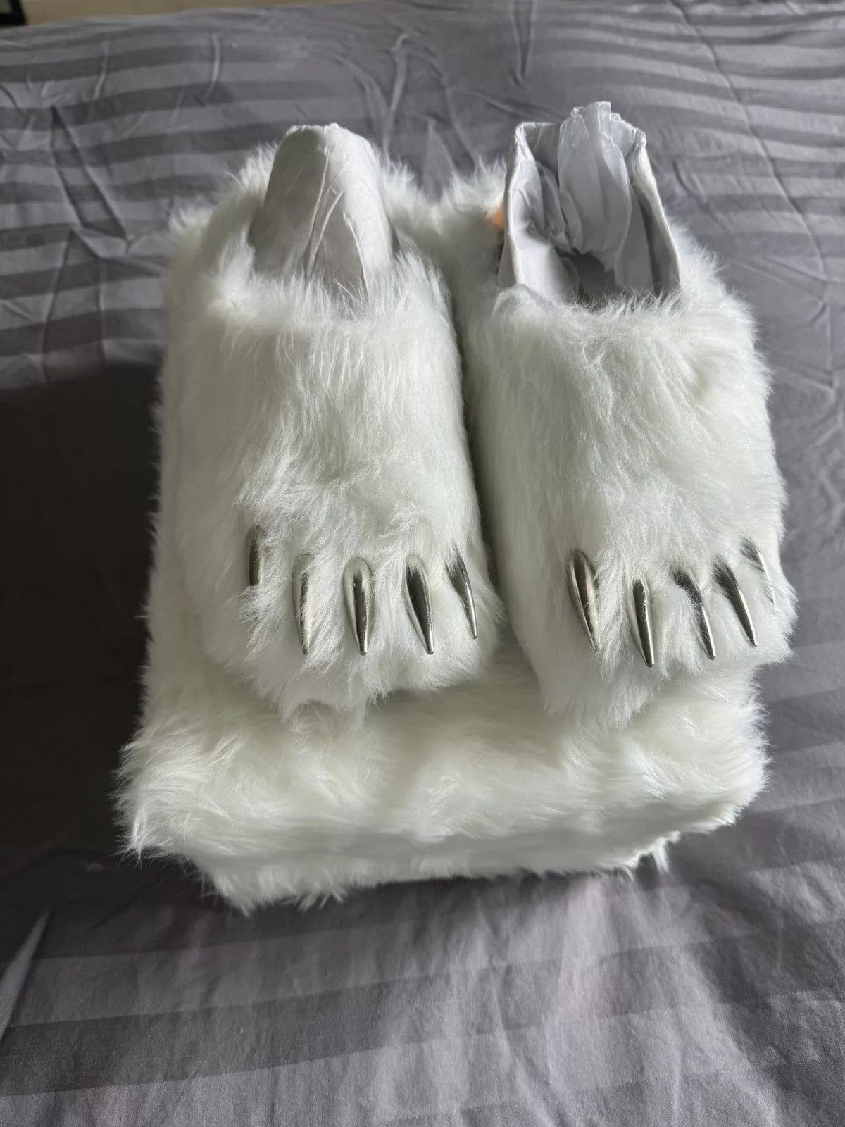 Bravest Studios Slip Ons Bravest Studios Bear Claw Mules White