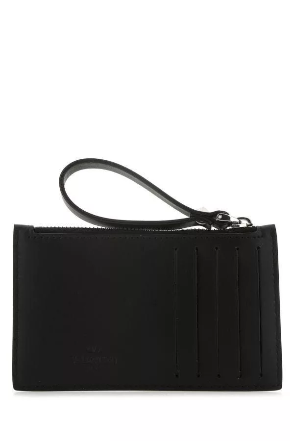 Valentino Wallets Valentino Black Leather Card Holder Multi