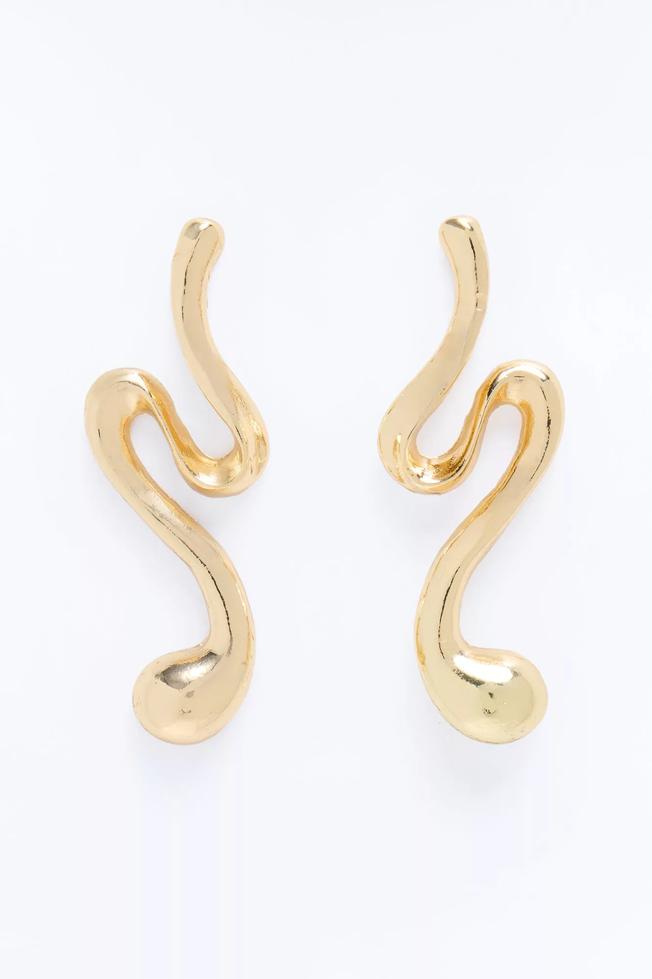 Nessa Abstract Drop Earrings - Gold
