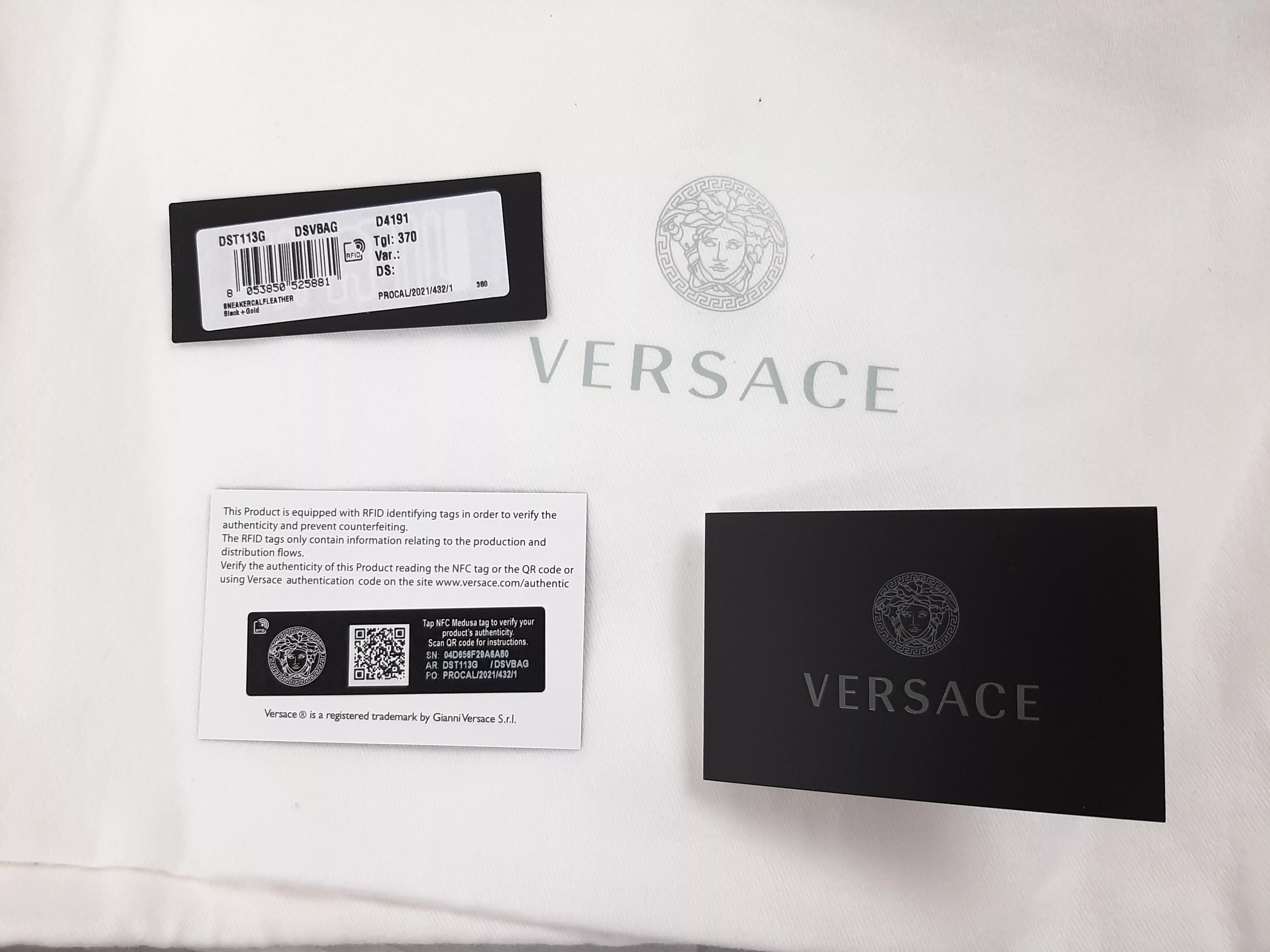 Versace Low Top Sneakers Versace Greca Squalo Barocco Sneakers Size US 7 EU 37 Multi