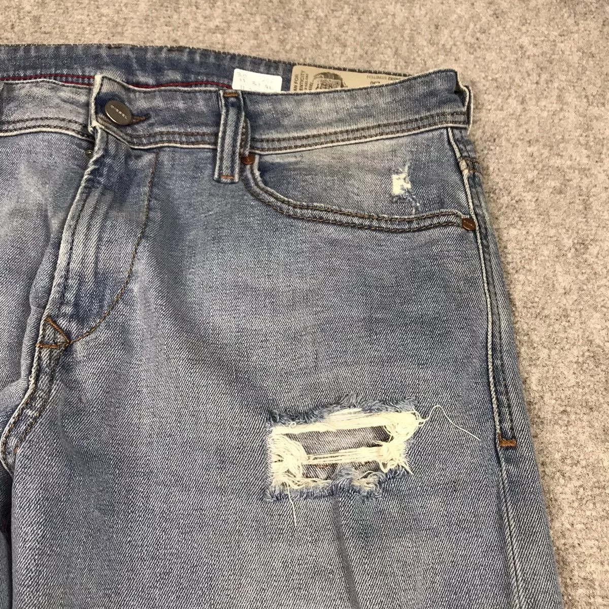 Diesel Denim SLIM DIESEL DISTRESSED JEANS PANTS Blue