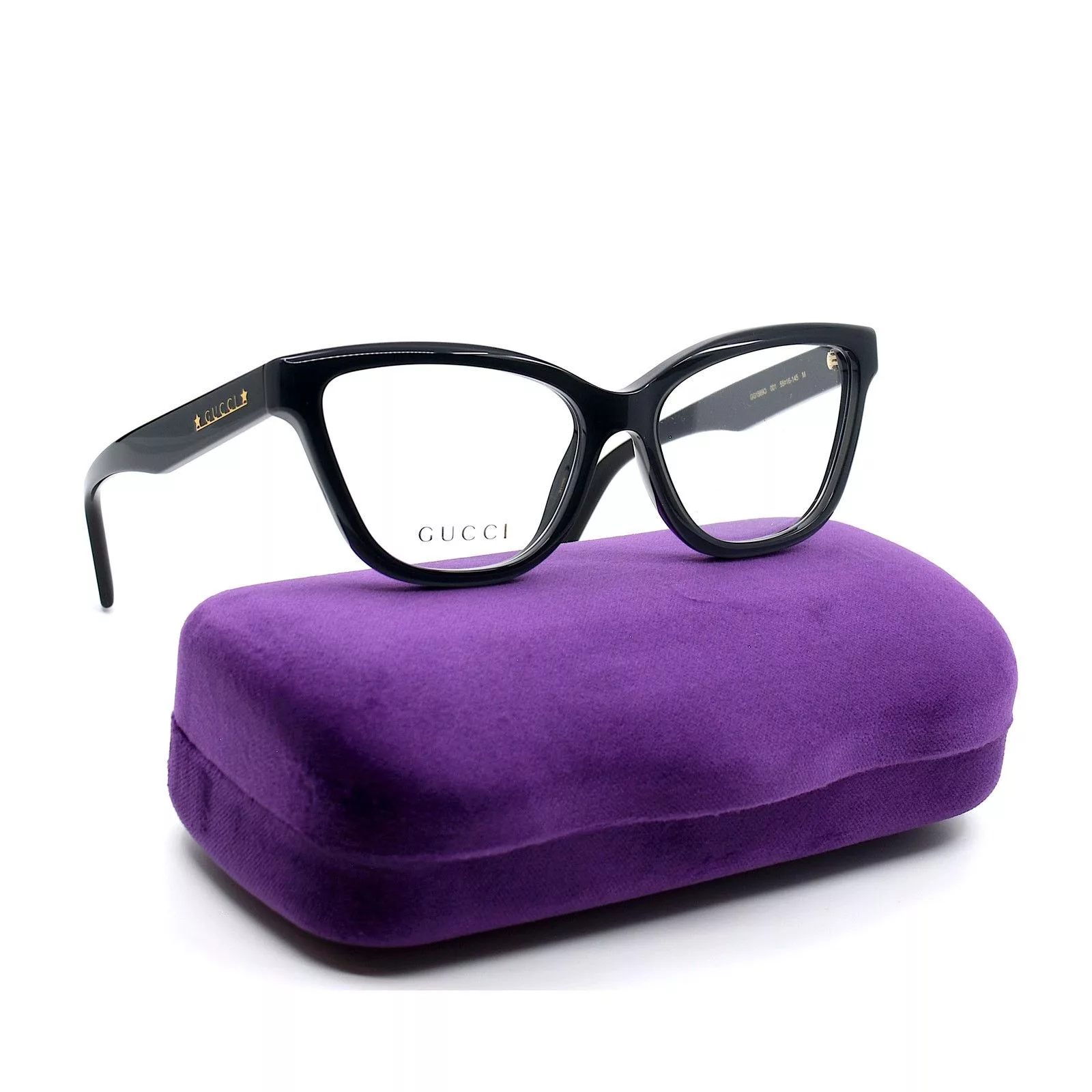 Gucci Glasses NEW GUCCI GG1589O 001 BLACK AUTHENTIC EYEGLASSES FRAME