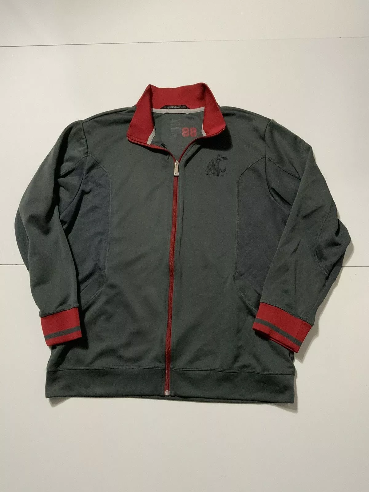 NCAA Light Jackets NCAA × Nike Washington State Cougars Football Player Issued #88 Jacket Gray