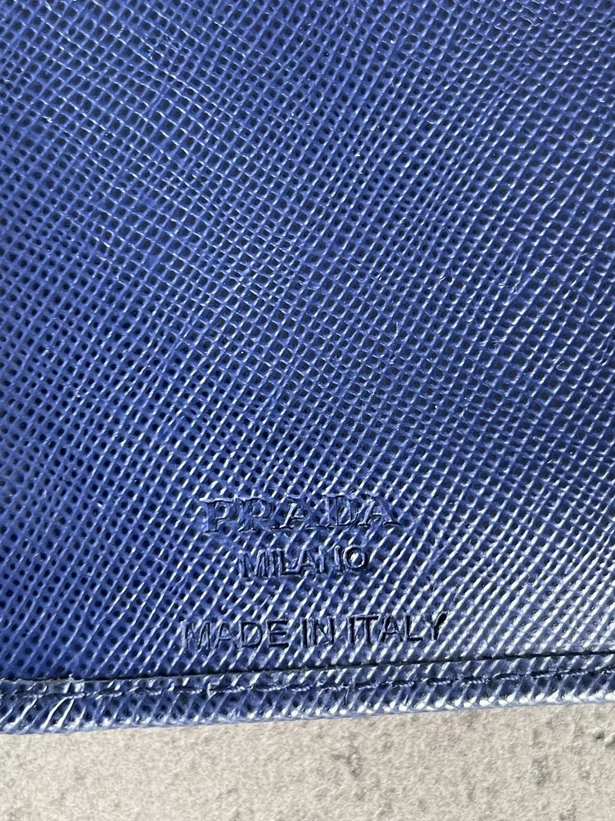 Prada Wallets Prada Saffiano Leather Bifold Wallet Blue