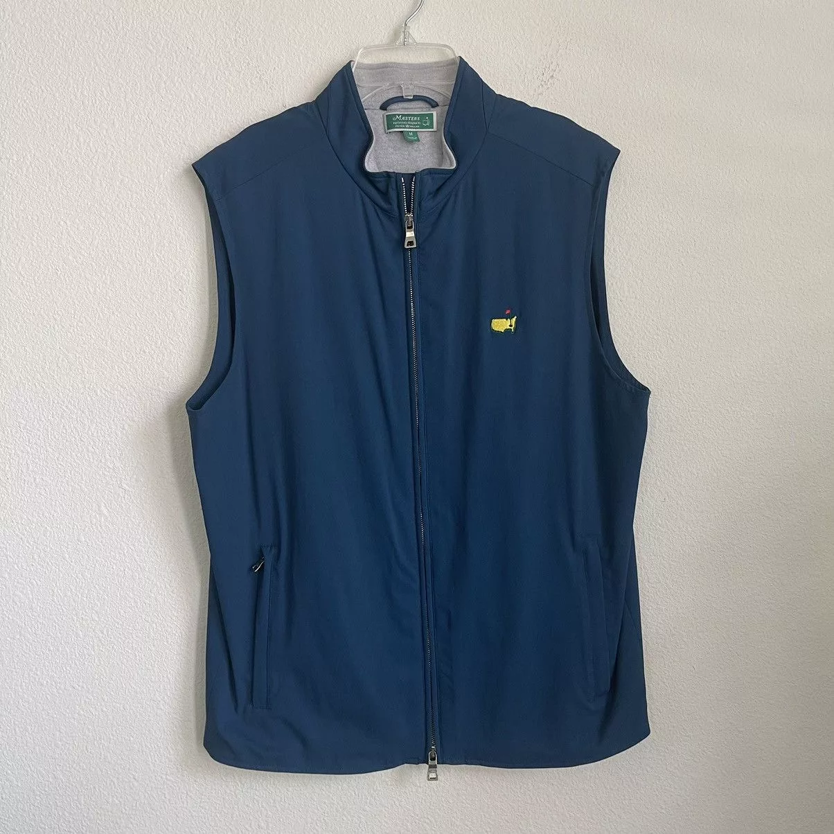 Peter Millar Vests Peter Millar × The Masters Masters Peter Millar Front Zip Performance Golf Vest Blue
