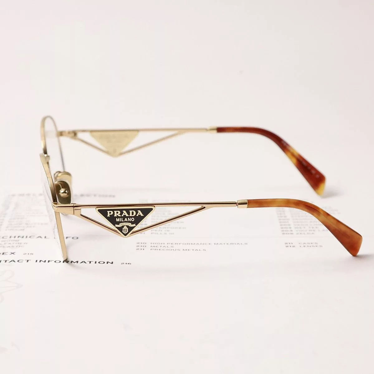 Prada Glasses PRADA 0PR A50V GLASSES Gold