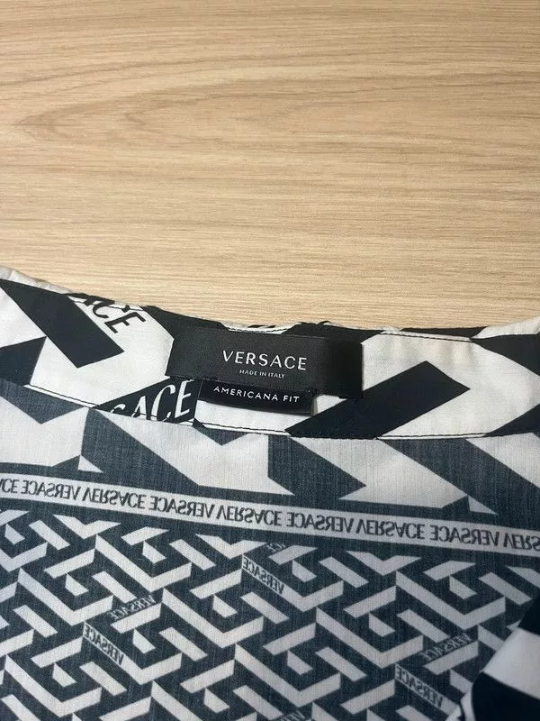 Versace Shirts Button Ups Versace shirt Black and White Multi