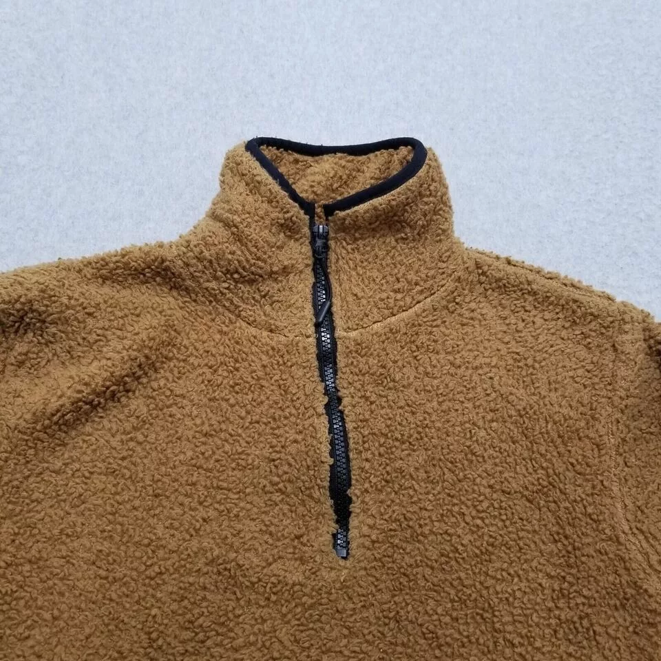 Other Jackets Other No Boundaries Sherpa Jacket Womens XS Pullover Mock Neck Brown