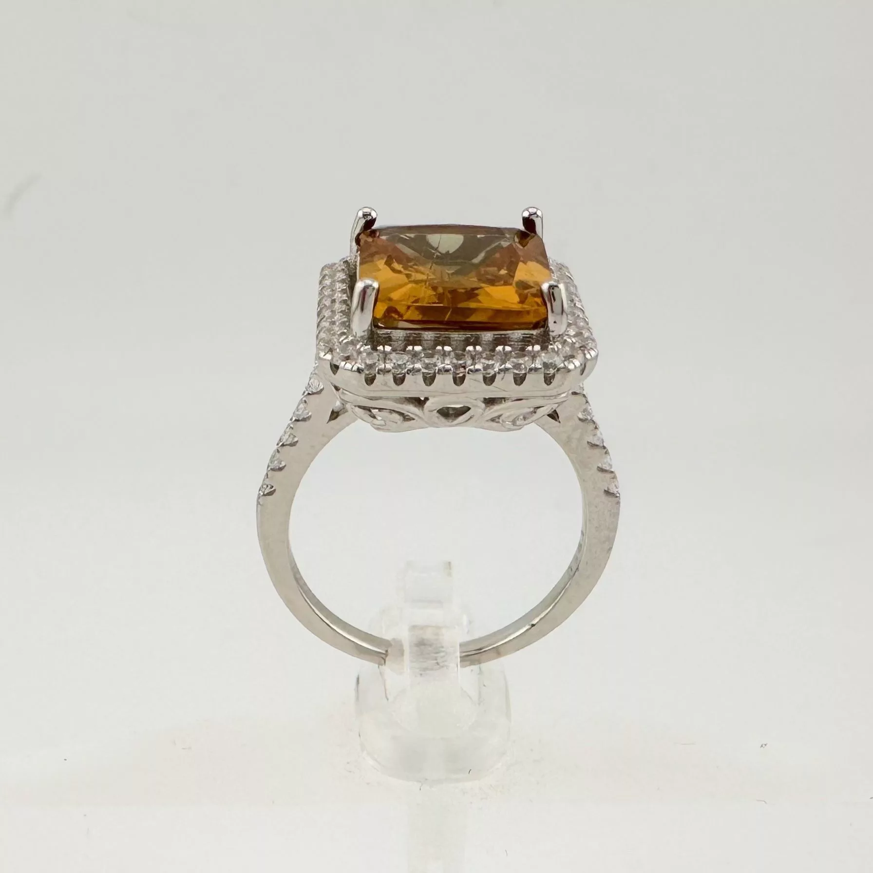 Other Rings Other Elegant Emerald Cut Lab Created Sultanite Ring - Beautiful Silver