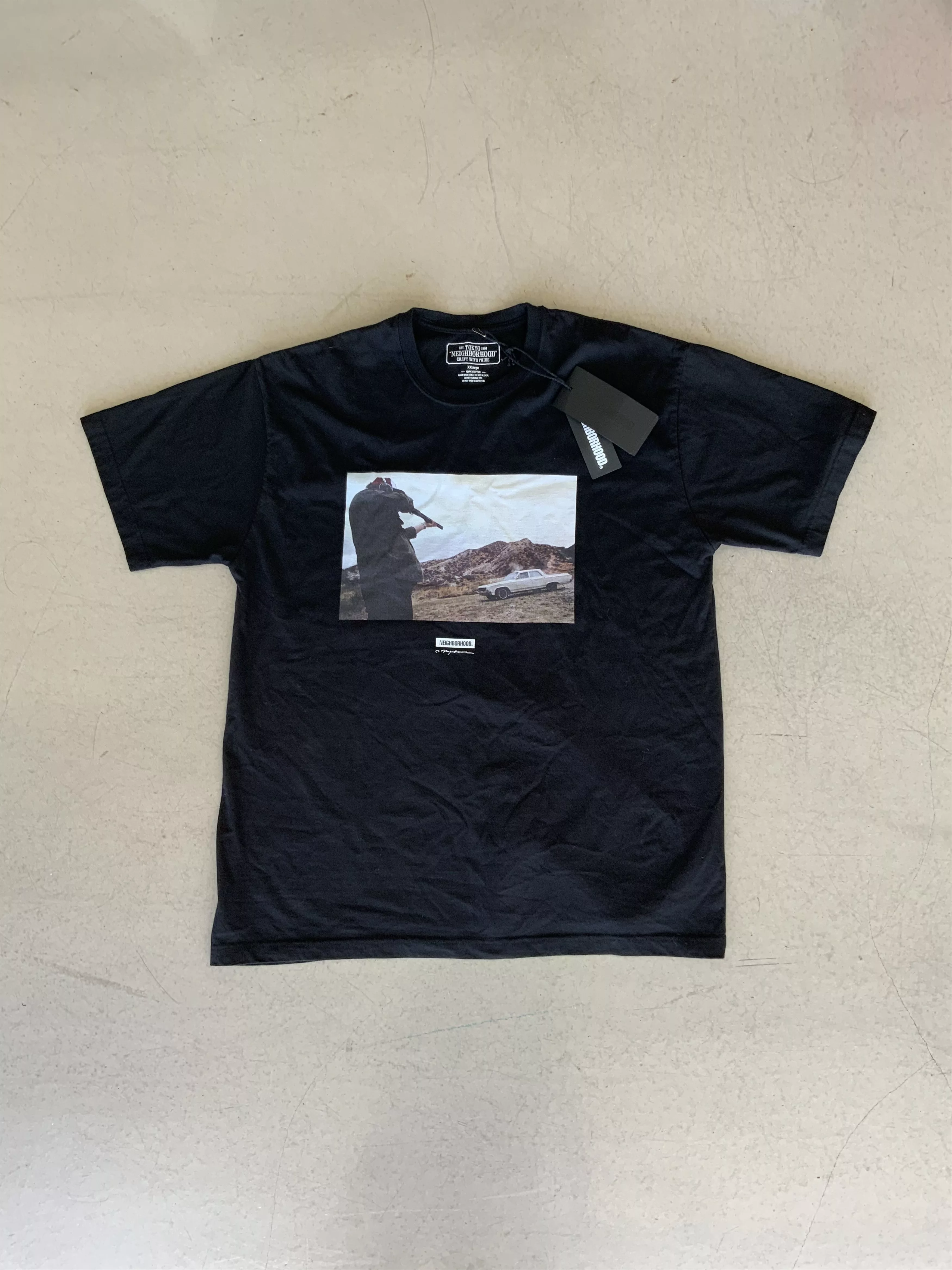 Neighborhood Short Sleeve T Shirts =RARE= Neighborhood Shotgun Tee Black