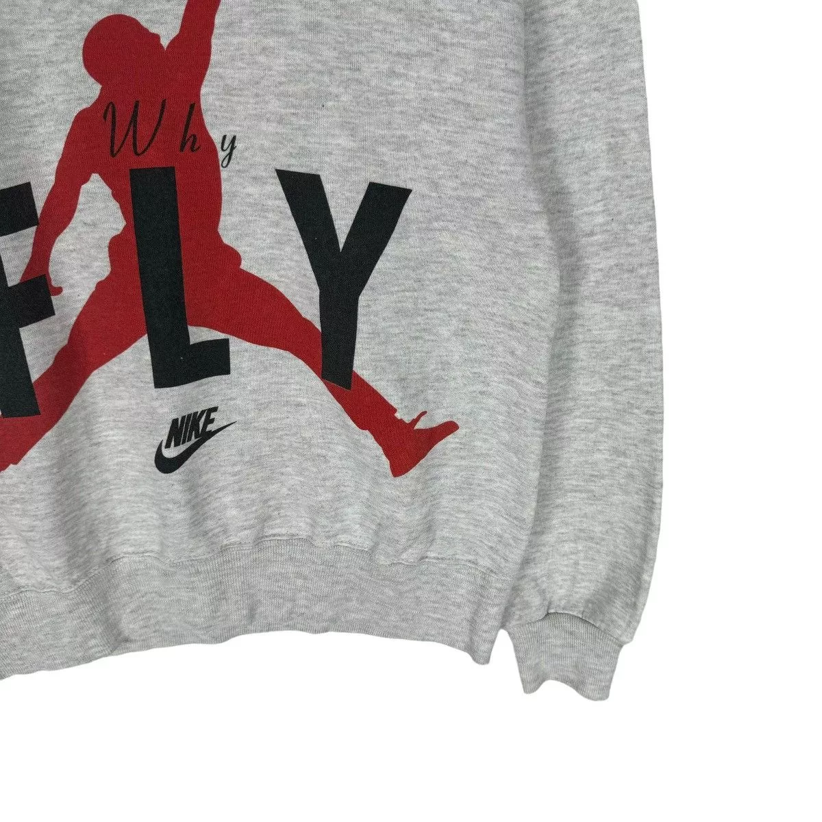 NBA Sweatshirts Hoodies NBA × Nike × Vintage ⚡️VINTAGE 90s NIKE MICHAEL JORDAN JUMP CREWNECK SWEATSHIRT Gray