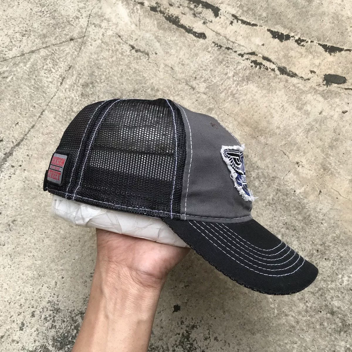 Fox Racing Hats Fox Racing Patchwork BBB bikes hat with usa flag besides visor. Black Streetwear